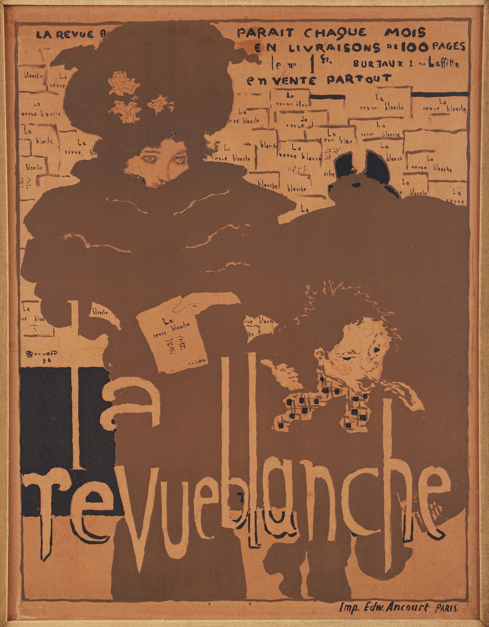 Pierre Bonnard period lithograph poster La Revue Blanche (1 of 3)