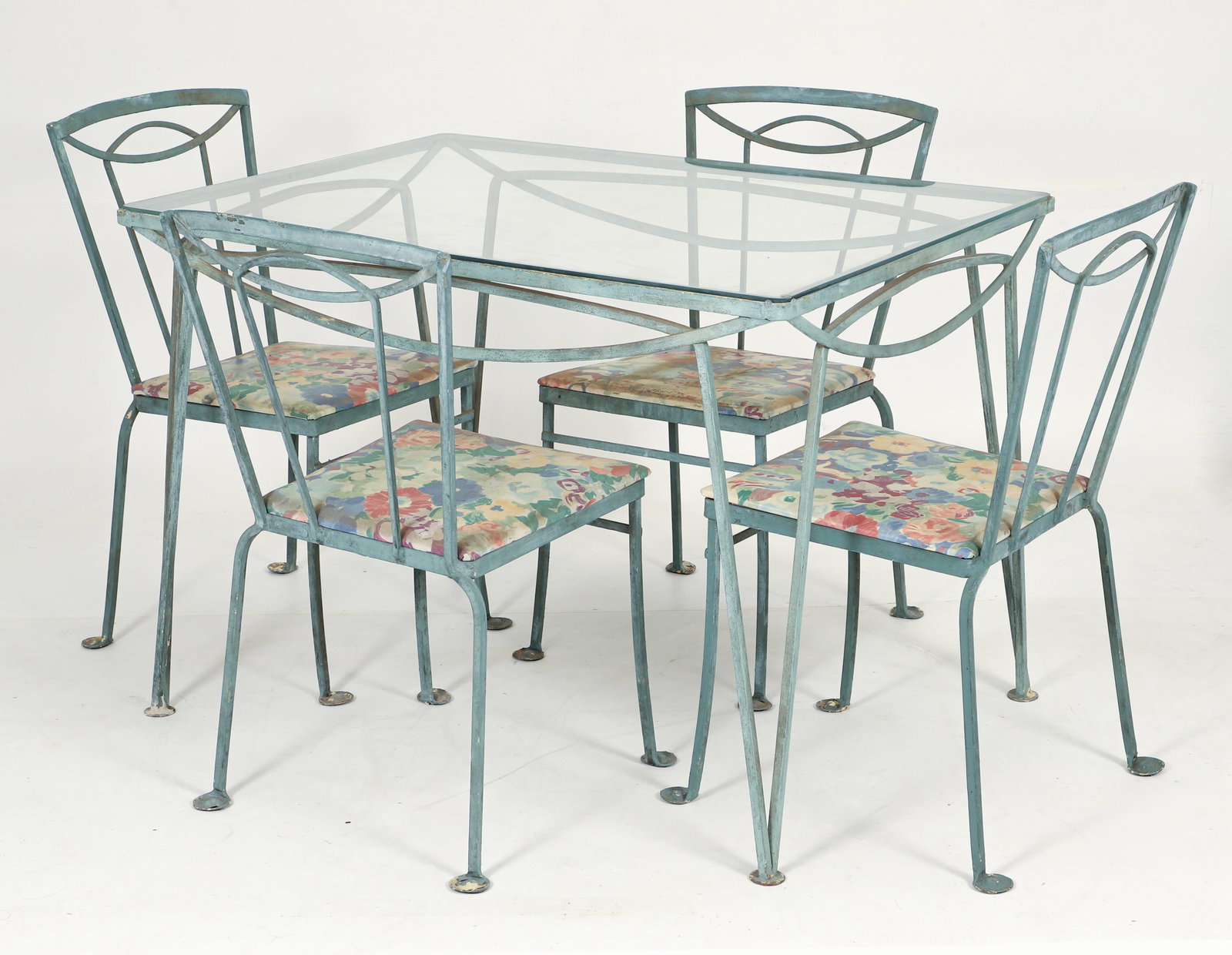 Salterini Wrought Iron Patio Table and Chairs - 2