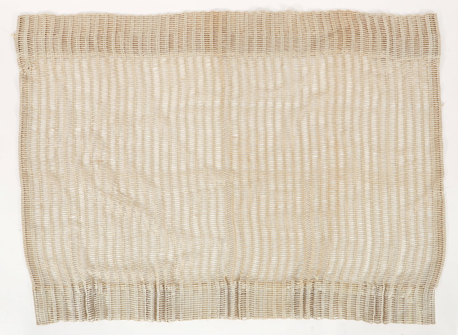 Anni Albers Rail Textile 1958: Albers, Anni (German/American, 1899-1994) for Knoll Textiles, Inc., Rail textile, 1958. A section of leno woven linen casement material. 34 x 35 inches. An example of this work is in the permanent col