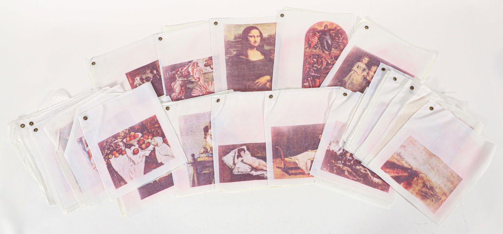 Joy Poe One Still Uncommitted 1982 Mixed Media Installation: Poe, Joy (American, contemporary), One Still Uncommitted, 1982, mixed media installation, color transfer paper on 23 linen sheets with metal grommet, housed in Container Corporation of America's
