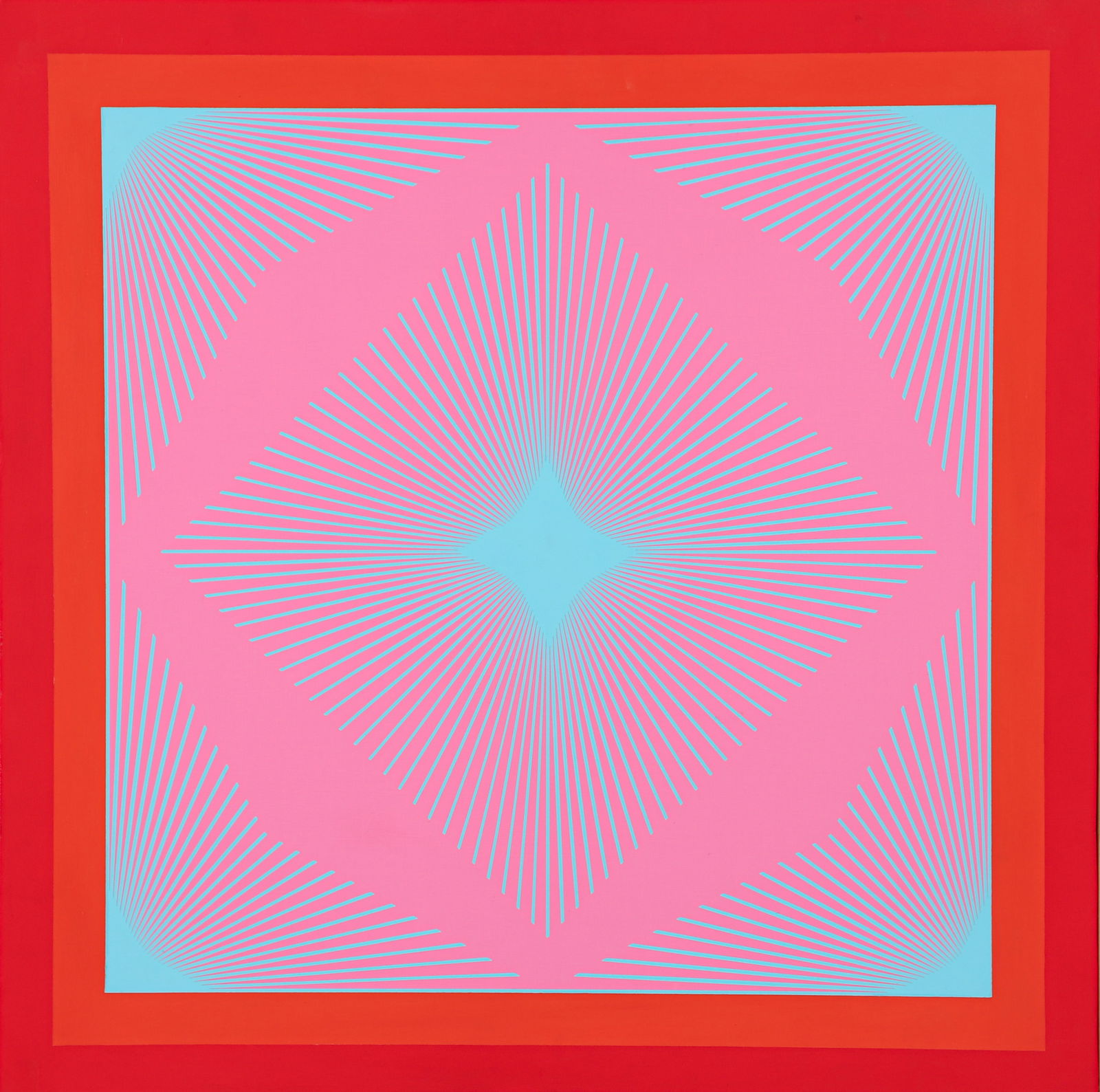 Richard Anuszkiewicz 1965 Op Art Acrylic Painting on Board (1 of 3)