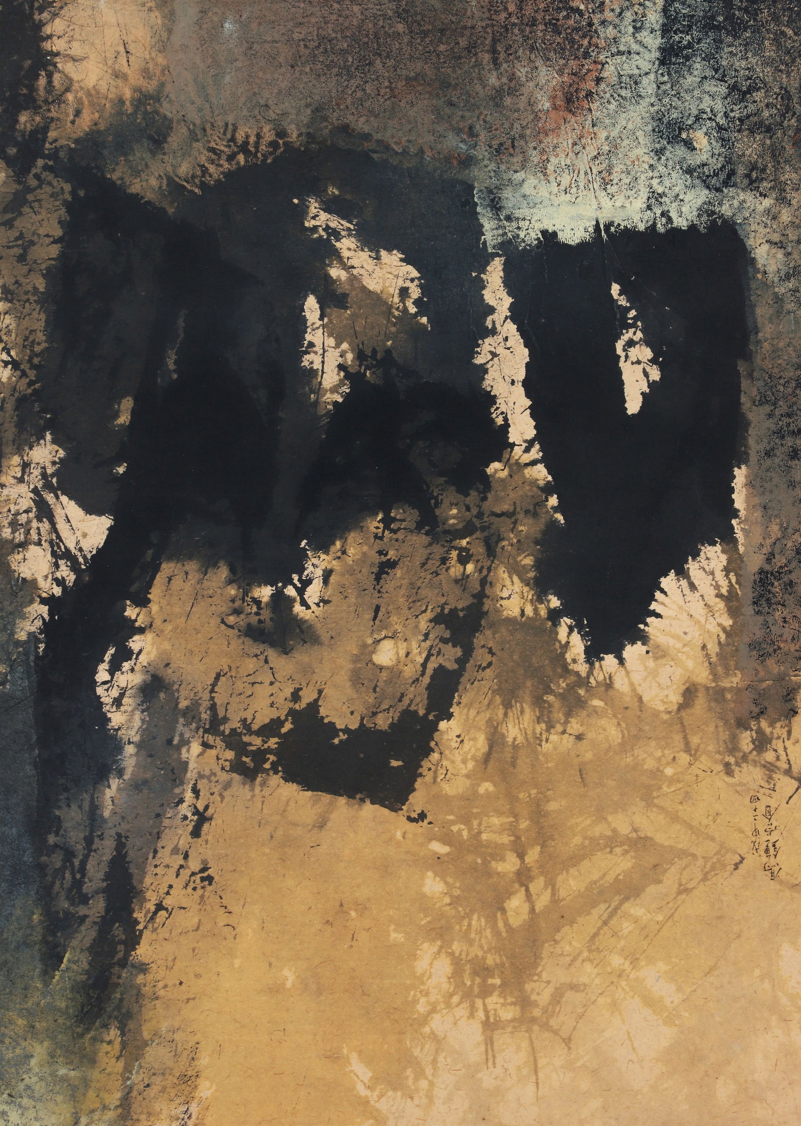 Fong Chung-Ray watercolor and wash Untitled Scroll (1 of 3)