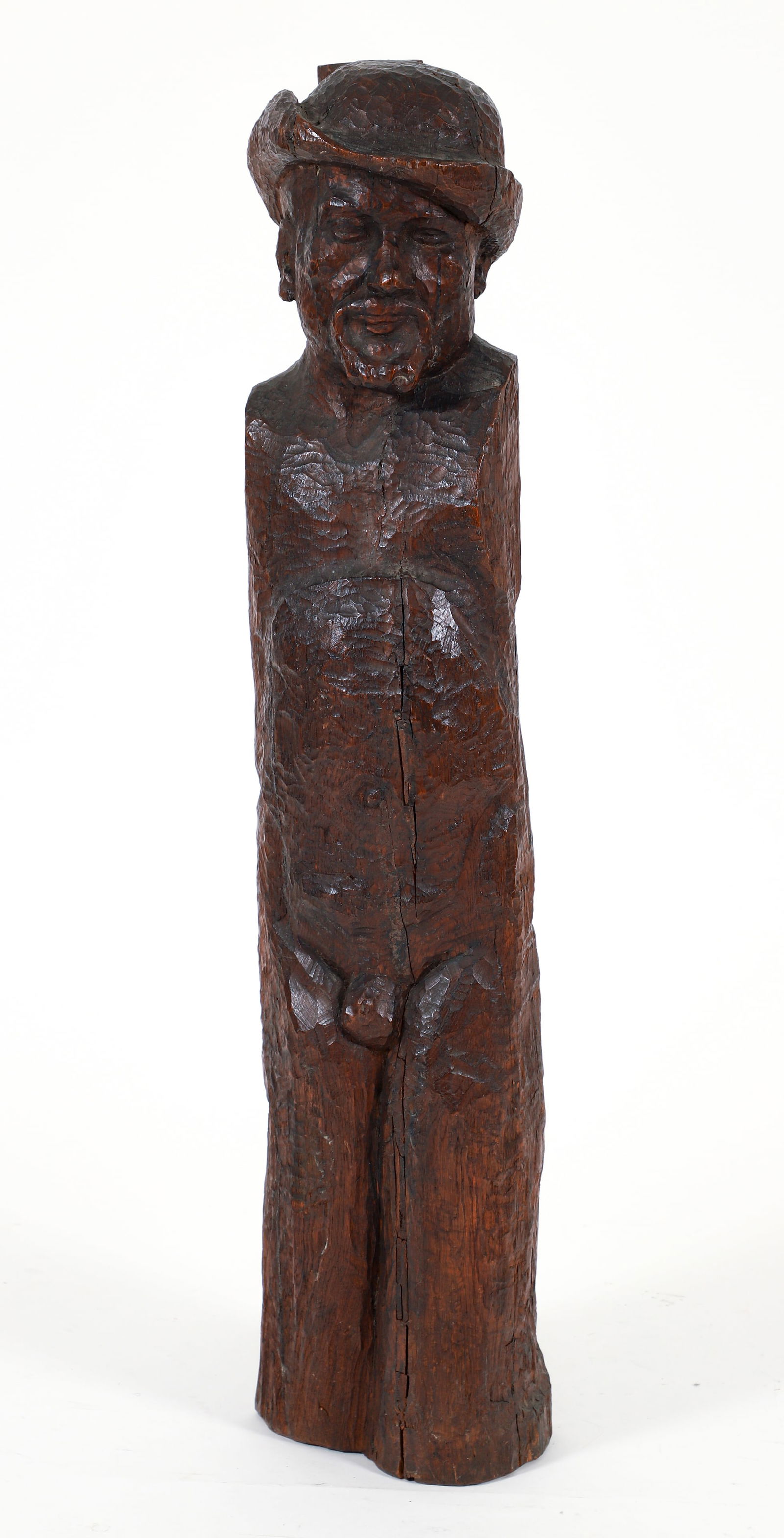 Enrico Glicenstein Self Portrait Wood Sculpture 1930 (1 of 6)