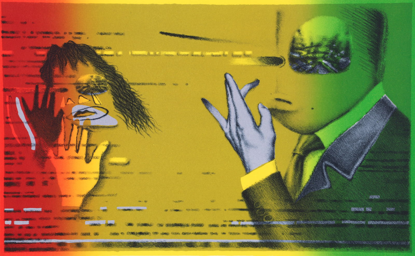 Ed Paschke Limone Signed Color Lithograph 1983: Paschke, Ed (American, 1939-2004), Limone, 1983, color lithograph, signed, dated, titled and numbered 16/50 in pencil to the lower edge, image size 14 x 22.5 inches, in a metal frame 23 x 30 inches.