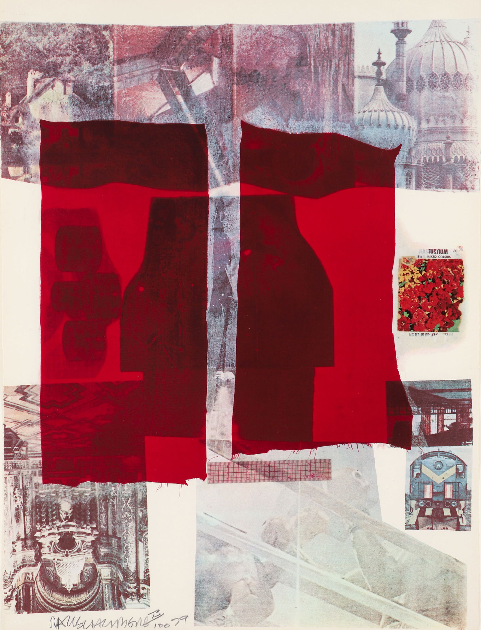 Robert Rauschenberg Why You Can't Tell #2 Screenprint and Collage (1 of 3)