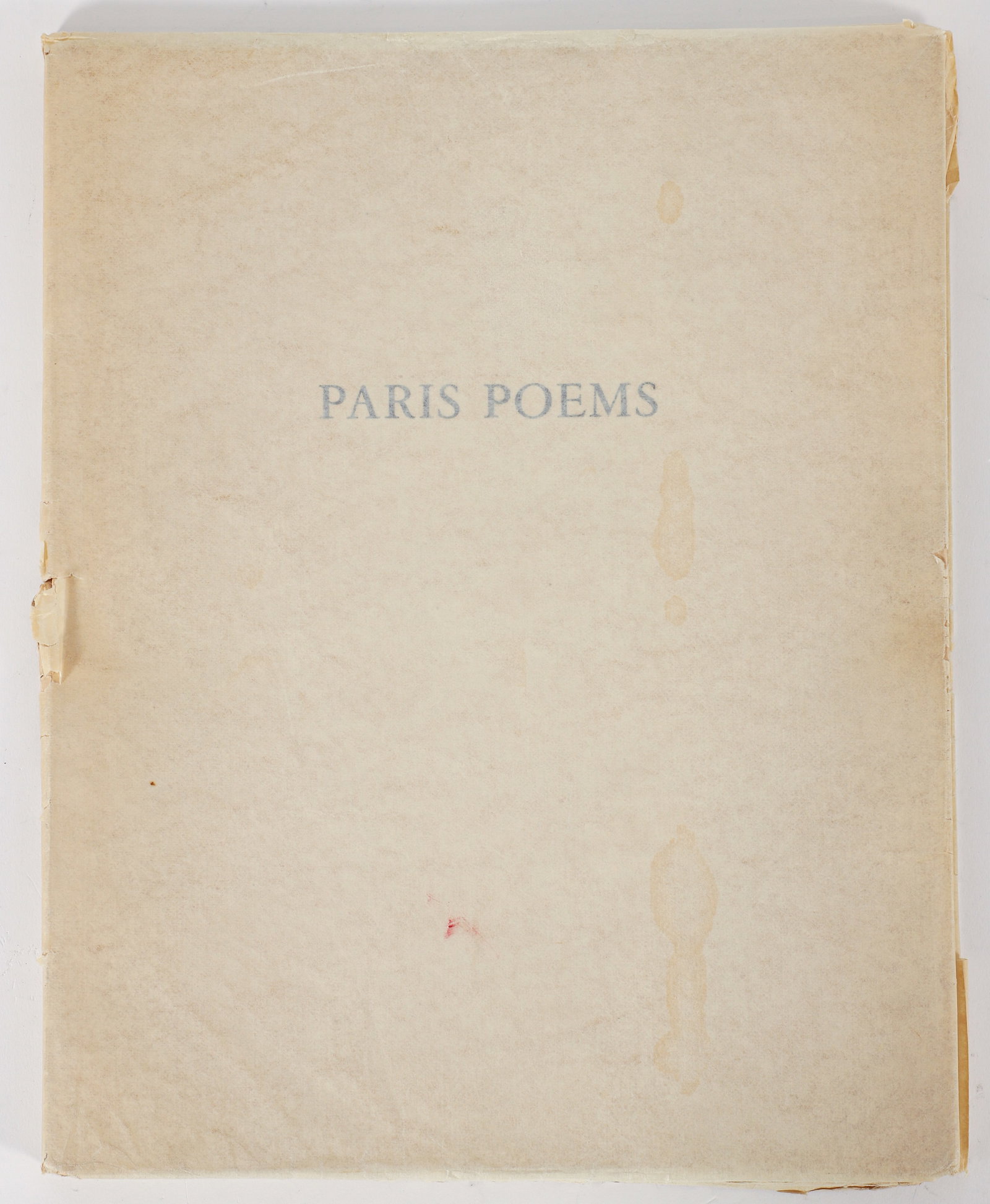 Zao Wou-Ki Paris Poems Portfolio with 5 Lithographs 1950: Wou-Ki, Zao (Chinese/French, 1920-2013), Paris Poems, 1950, numeral V of XV of the deluxe edition, part of the overall run of 99 copies, published by Editions Euros, 13 x 10.5 inches, unbound sheets