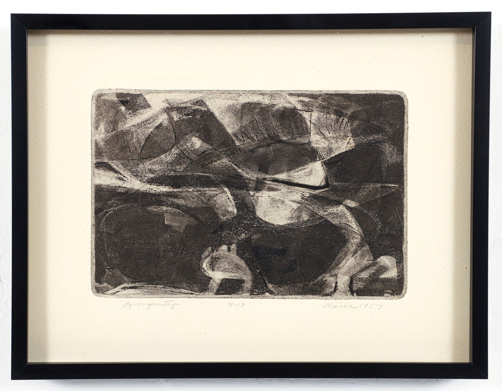 Joann Maier Synonymity 1957 Signed Etching - 2