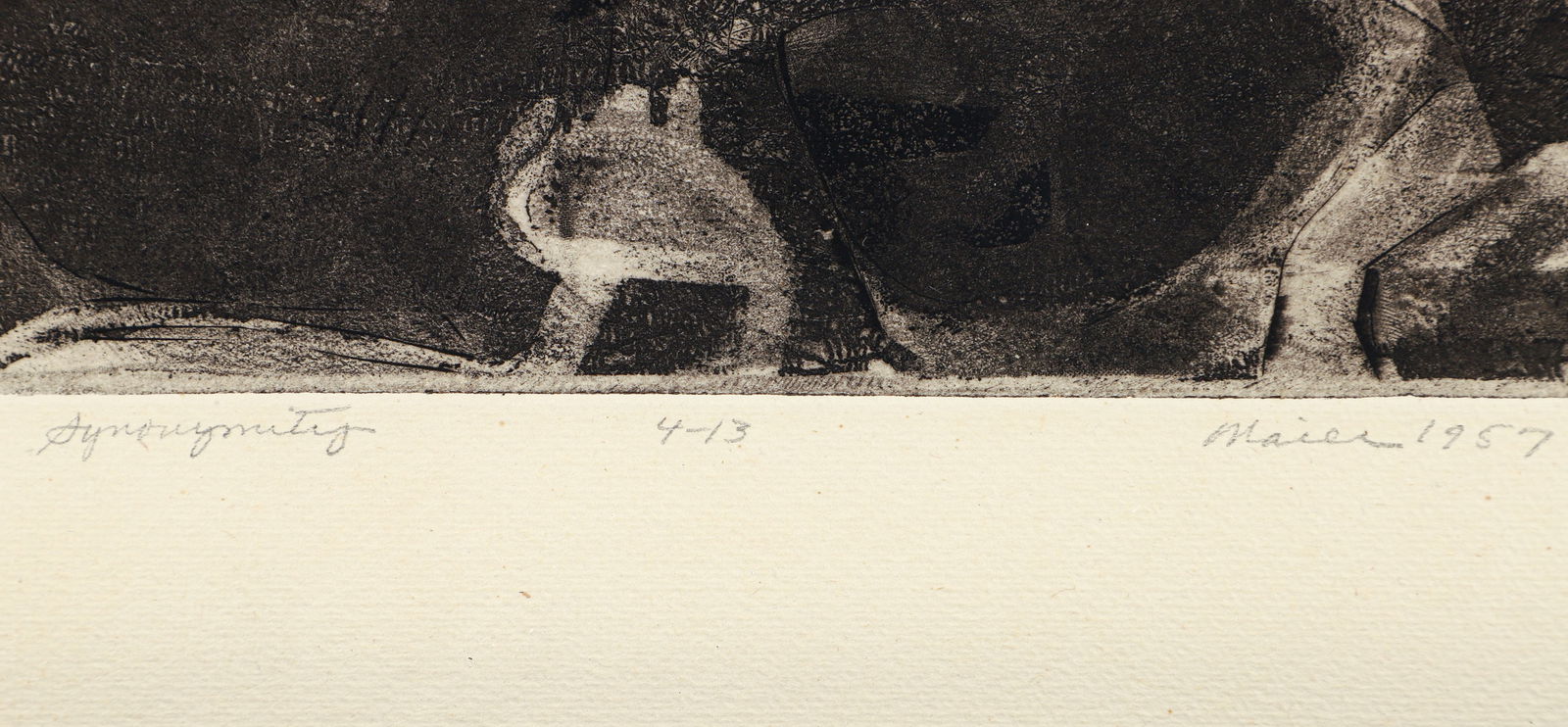 Joann Maier Synonymity 1957 Signed Etching - 3