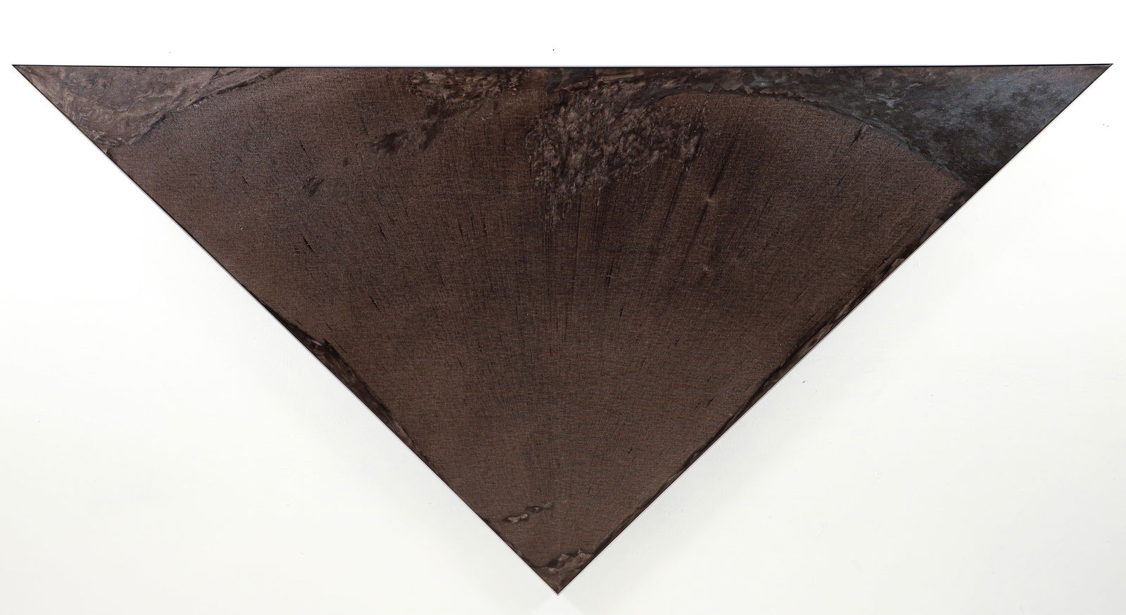 Joseph Drapell Acrylic on Canvas Pittsburgh 1973: Drapell, Joseph (Czech/Canadian, b. 1940), Pittsburgh, 1973, acrylic on a triangular stretched canvas, signed, titled, and dated on the verso. Painting 67.5 x 95 inches, in a silver metal frame 68.75