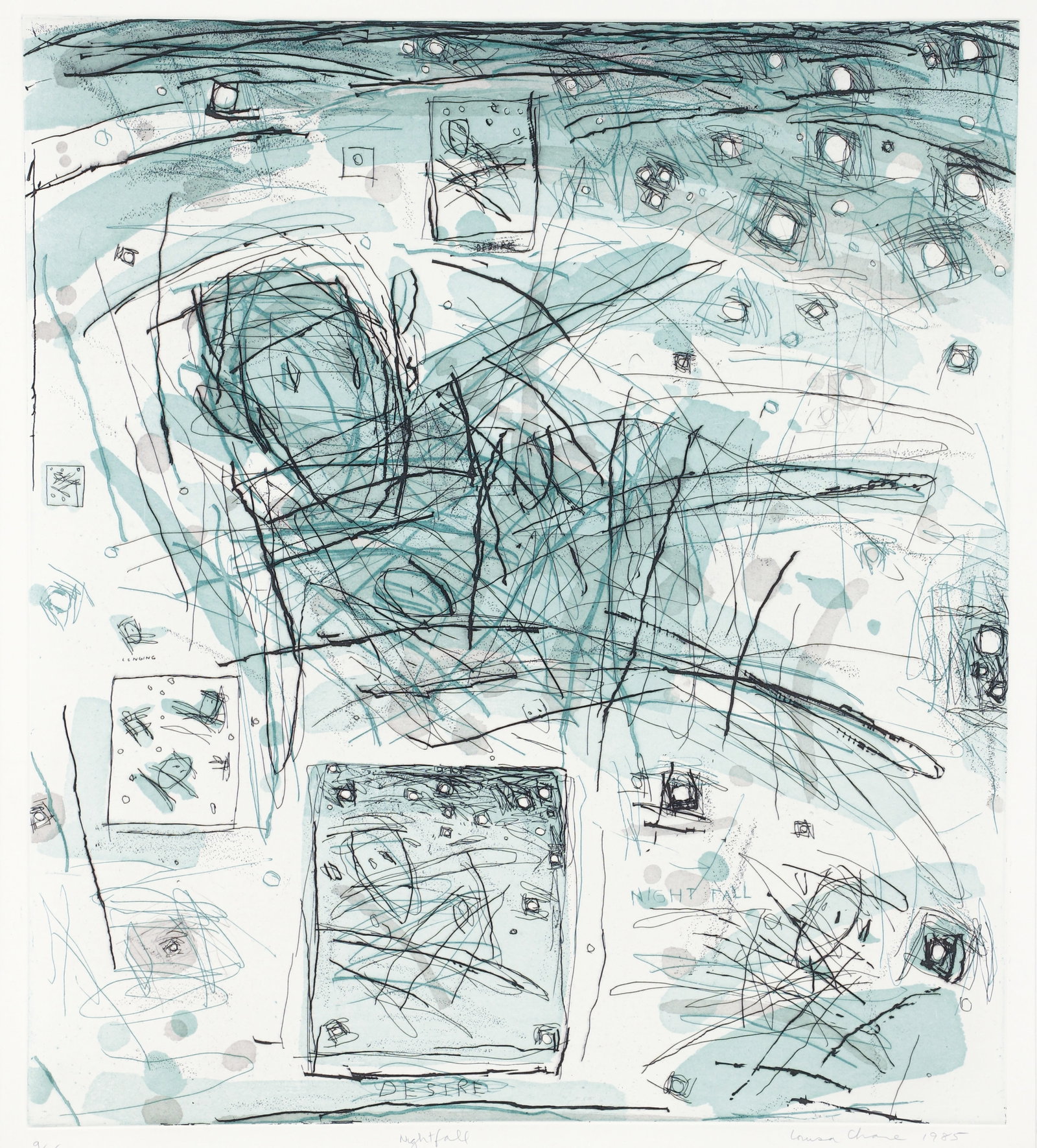 Louisa Chase Signed Etching Nightfall 1985 (1 of 3)