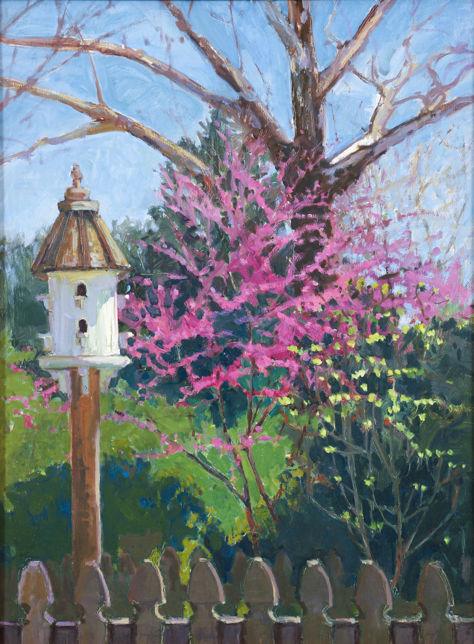 Amy Varner Oil on Canvas Birdhouse in the Yard (1 of 4)