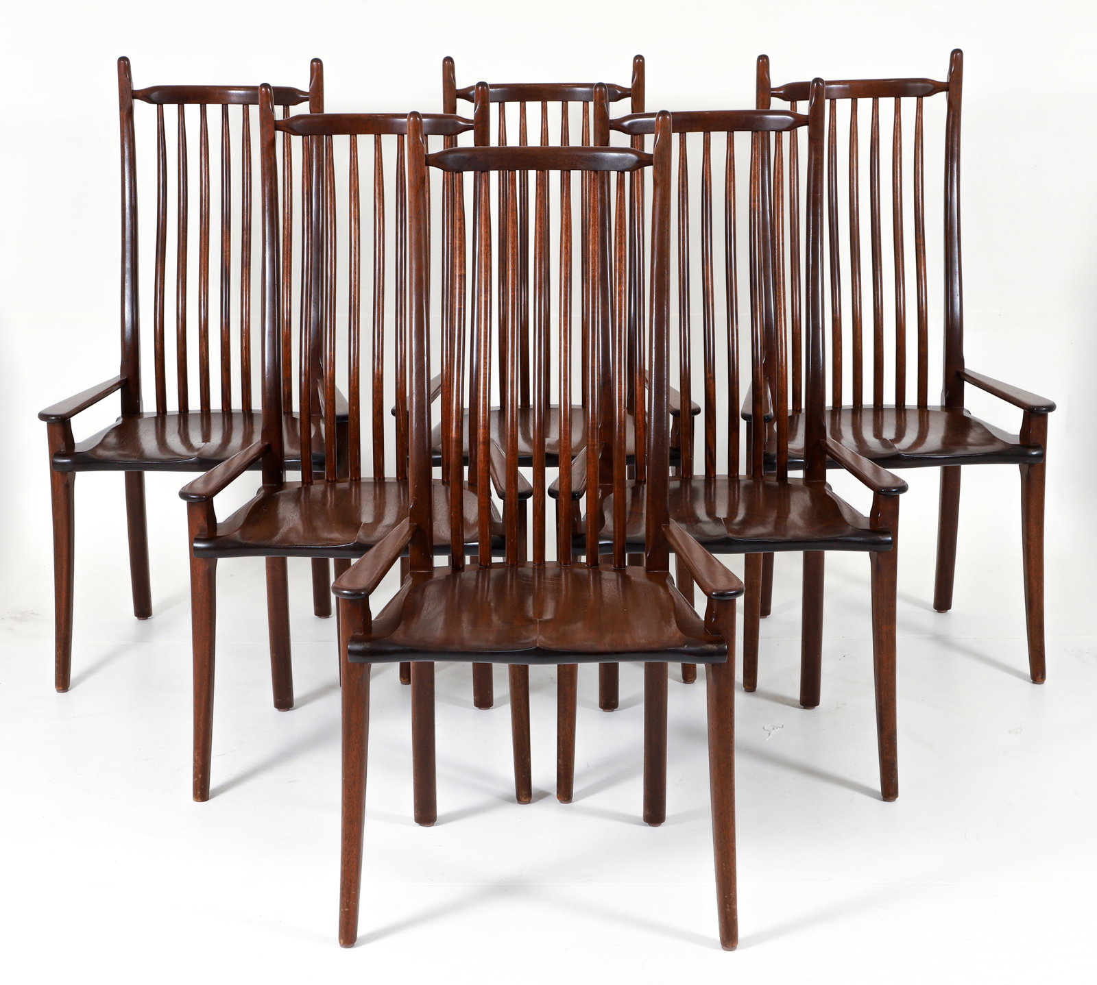 Set of 6 Stephen Swift High Back Dining Side Chairs (1 of 6)