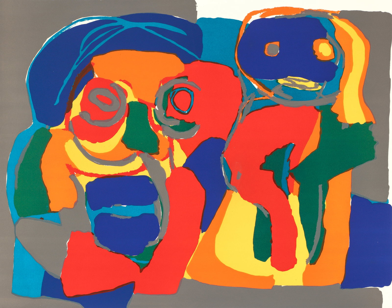 Karel Appel Couple Rouge 1969 Signed Lithograph (1 of 4)