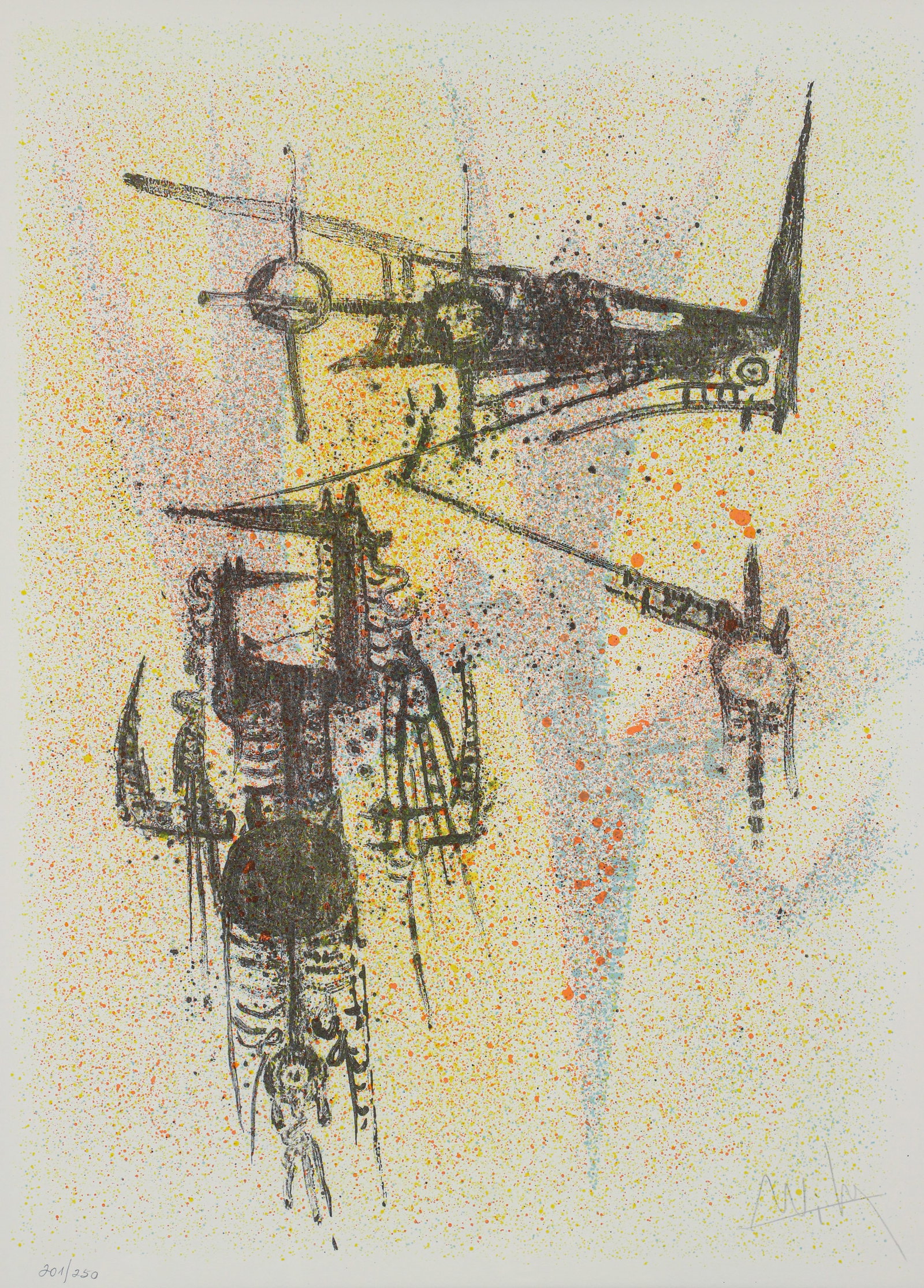 Wifredo Lam Signed Lithograph from the Flight Portfolio (1 of 5)