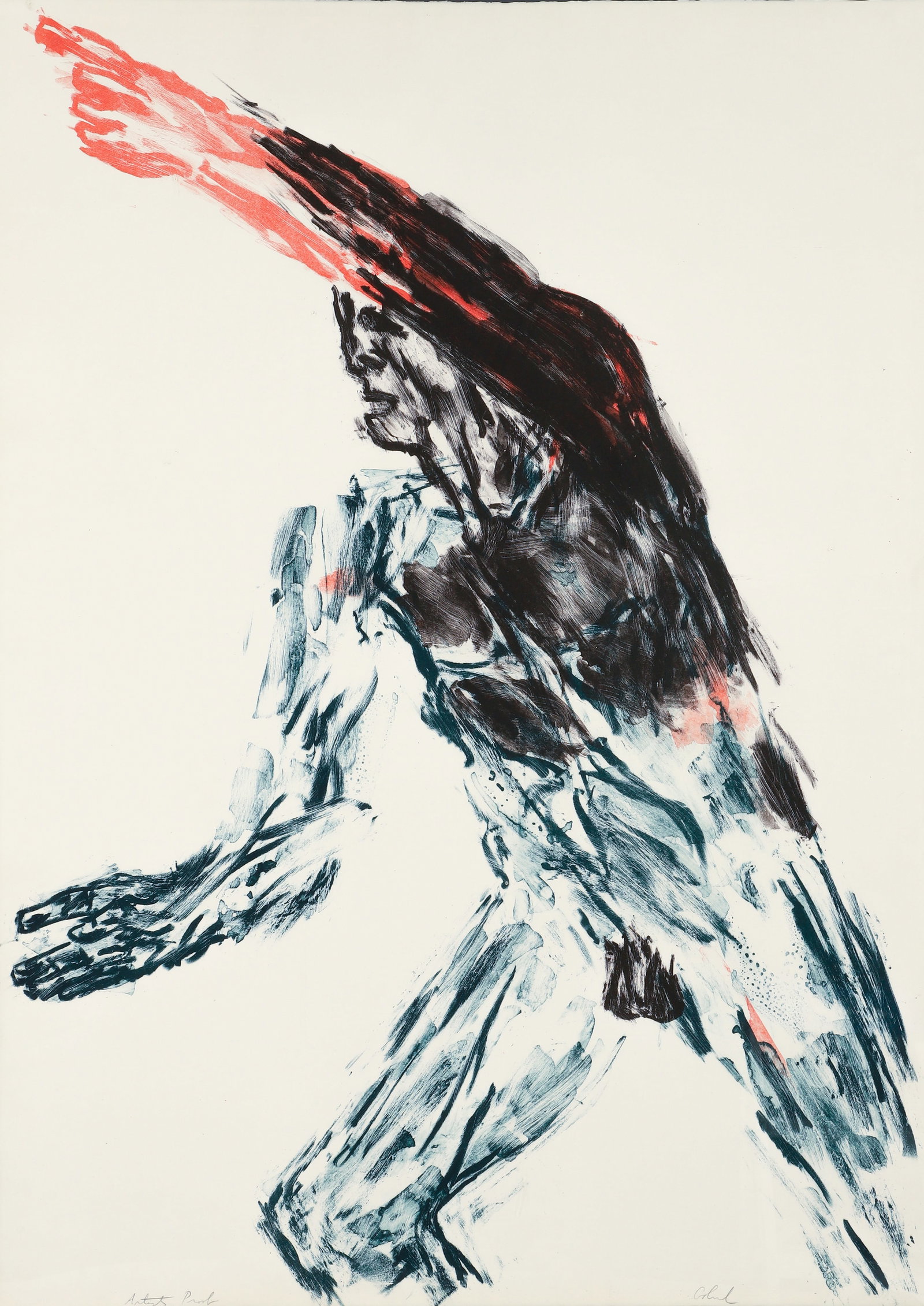 Leon Golub Niobid Signed Color Lithograph 1965: Golub, Leon (American, 1922-2004), Niobid, 1965, color lithograph on Rives BFK, signed in pencil to the lower right corner, an artist's proof aside from the regular edition of 20, sheet size 41.5 x 29