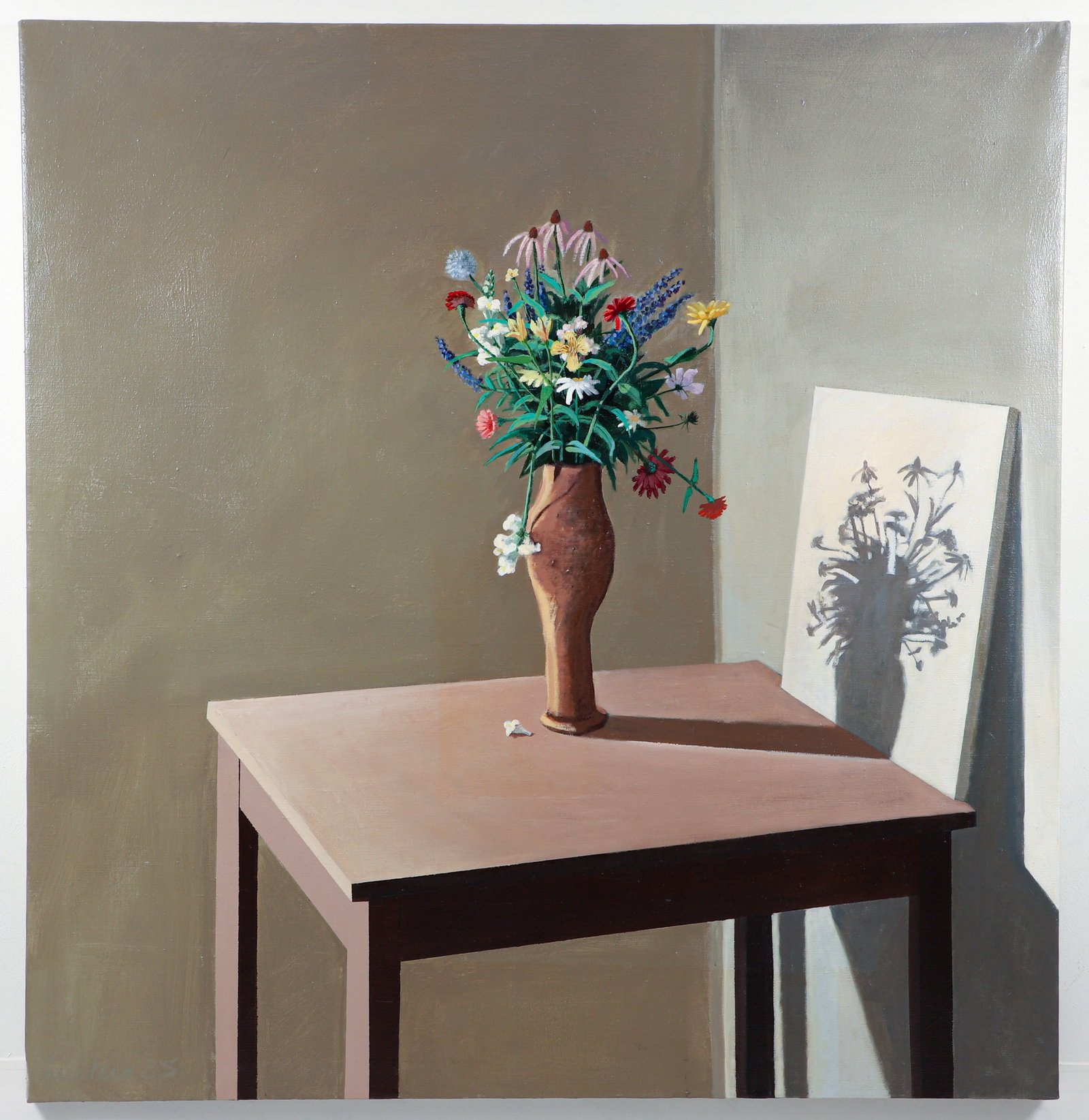 Jimmy Lueders Still Life With Flowers 1985 Oil on Canvas (1 of 3)