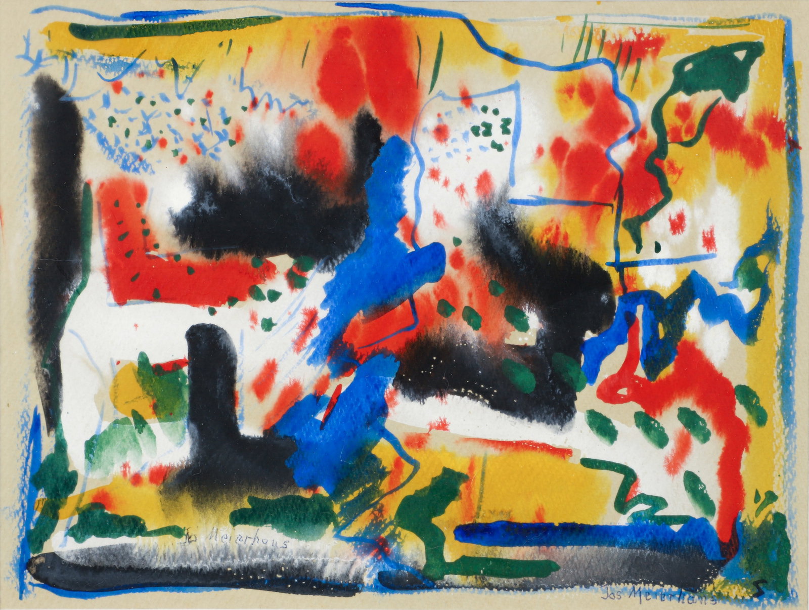 Joseph Meierhans Mid Century Abstraction Work on Paper (1 of 4)