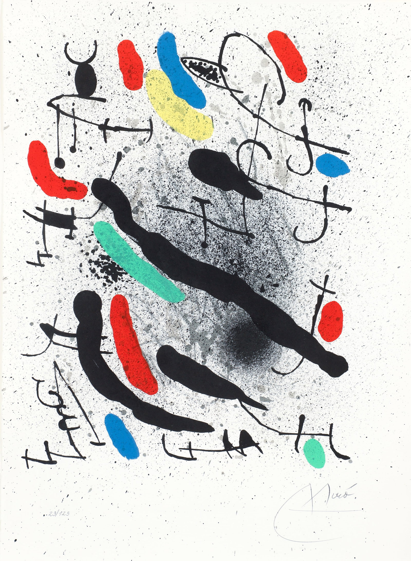 Joan Miro Signed Lithograph from Liberte des Libertes portfolio (1 of 3)