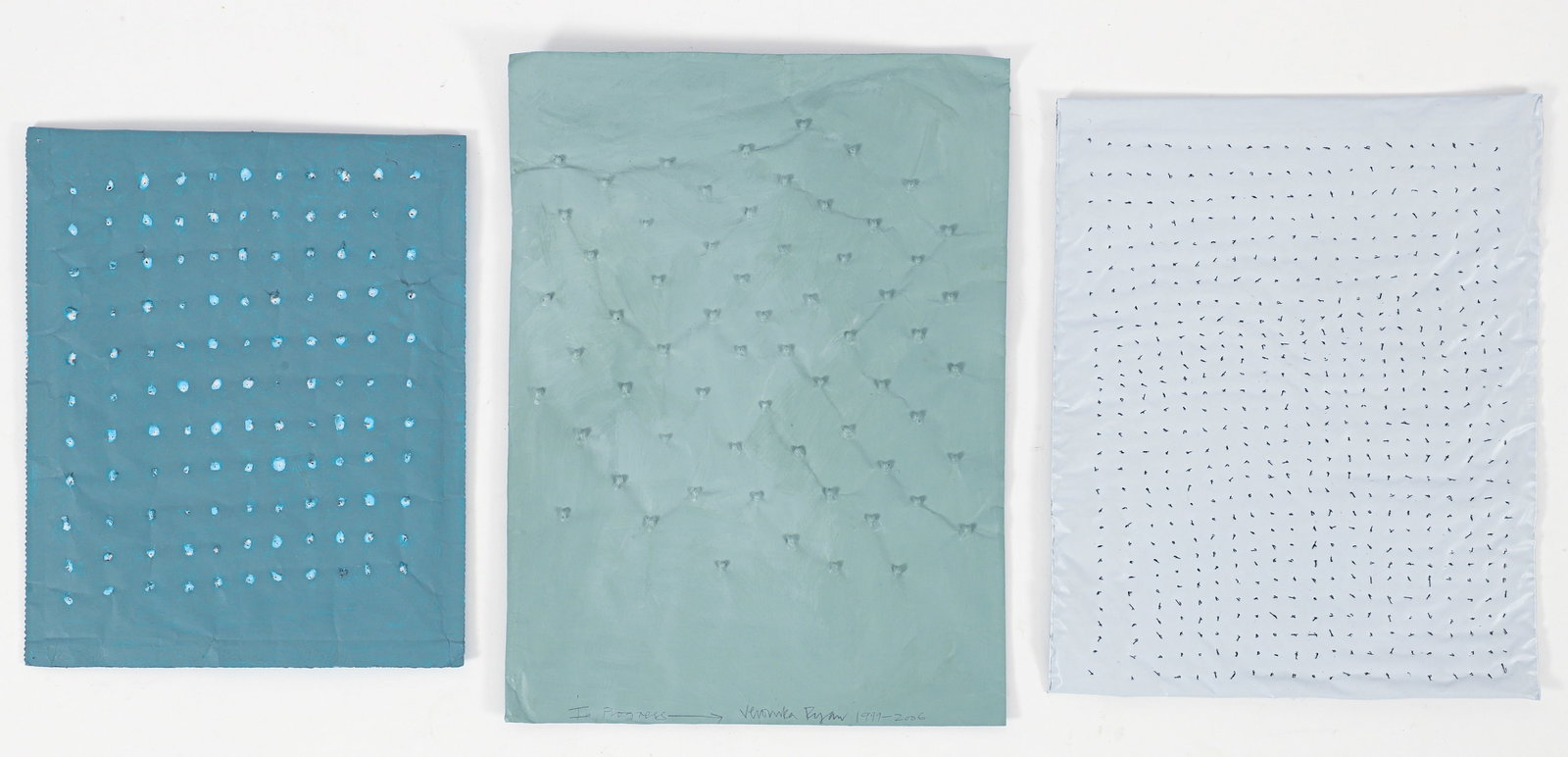 Veronica Ryan 3 pieces of Sewn and Pricked Mailed Art (1 of 7)