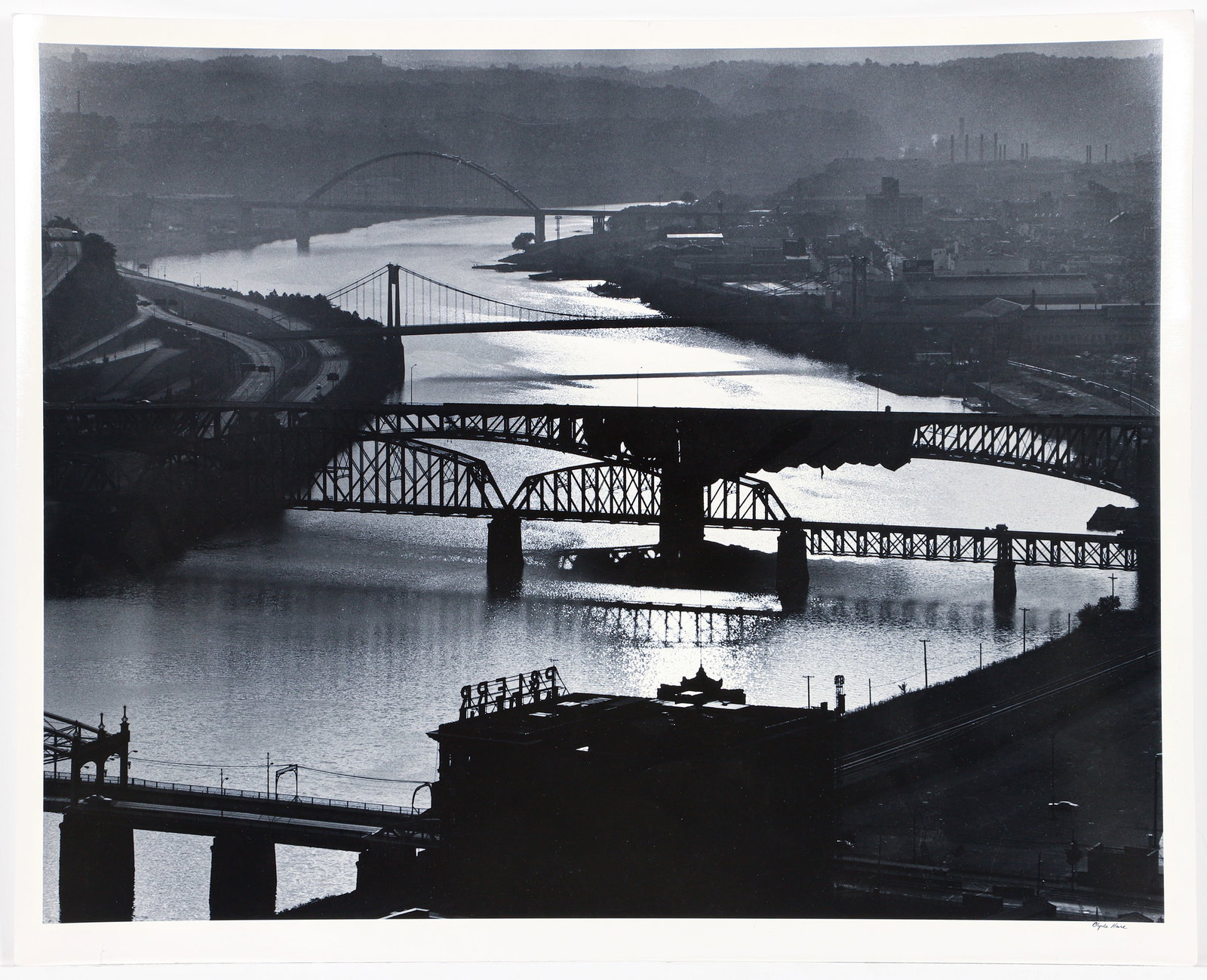 Clyde Hare Monongahela at Dawn Signed Pittsburgh Photograph (1 of 3)