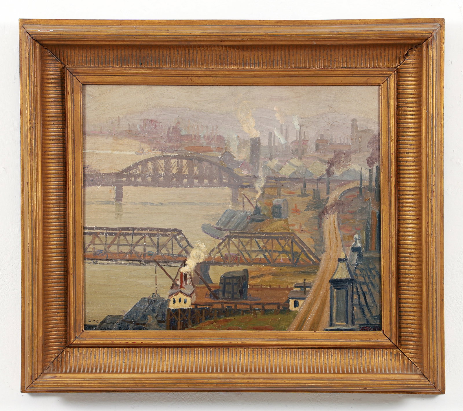 James Bonar Sketch From My Window 1920 Pittsburgh Scene - 2
