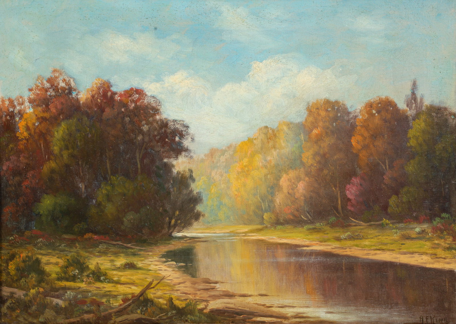 A. F. King Autumn Morning in Western Pennsylvania 1916 Oil on Canvas (1 of 4)
