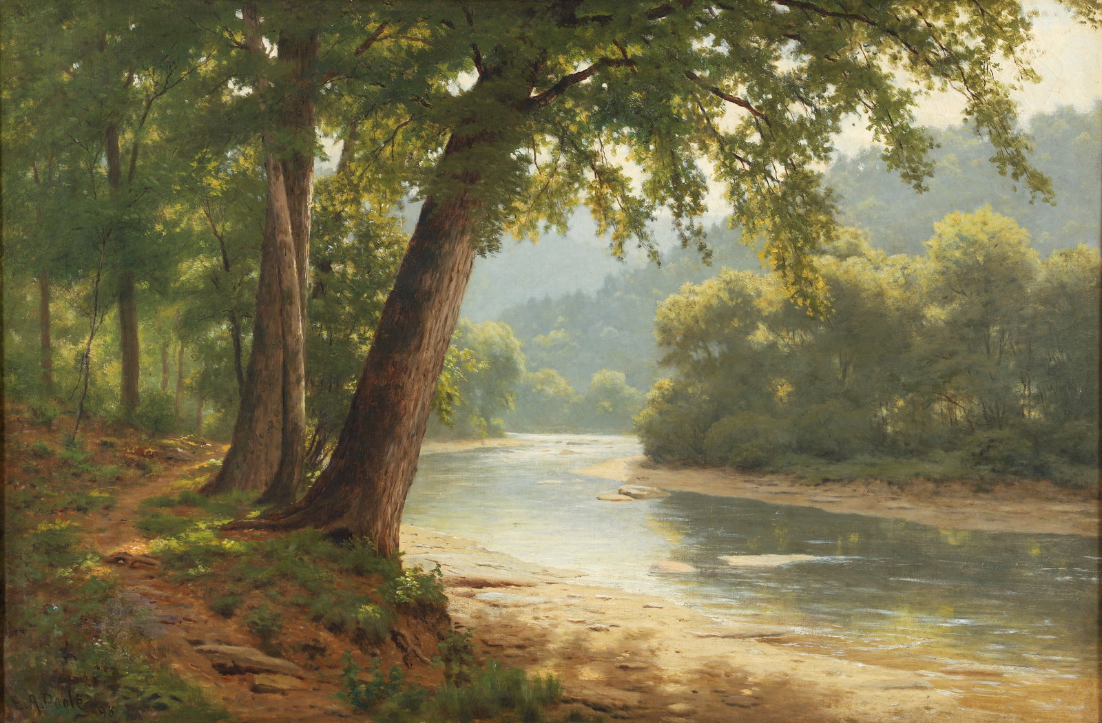 Eugene A. Poole Summer Mountain Landscape 1898 Oil on Canvas (1 of 4)