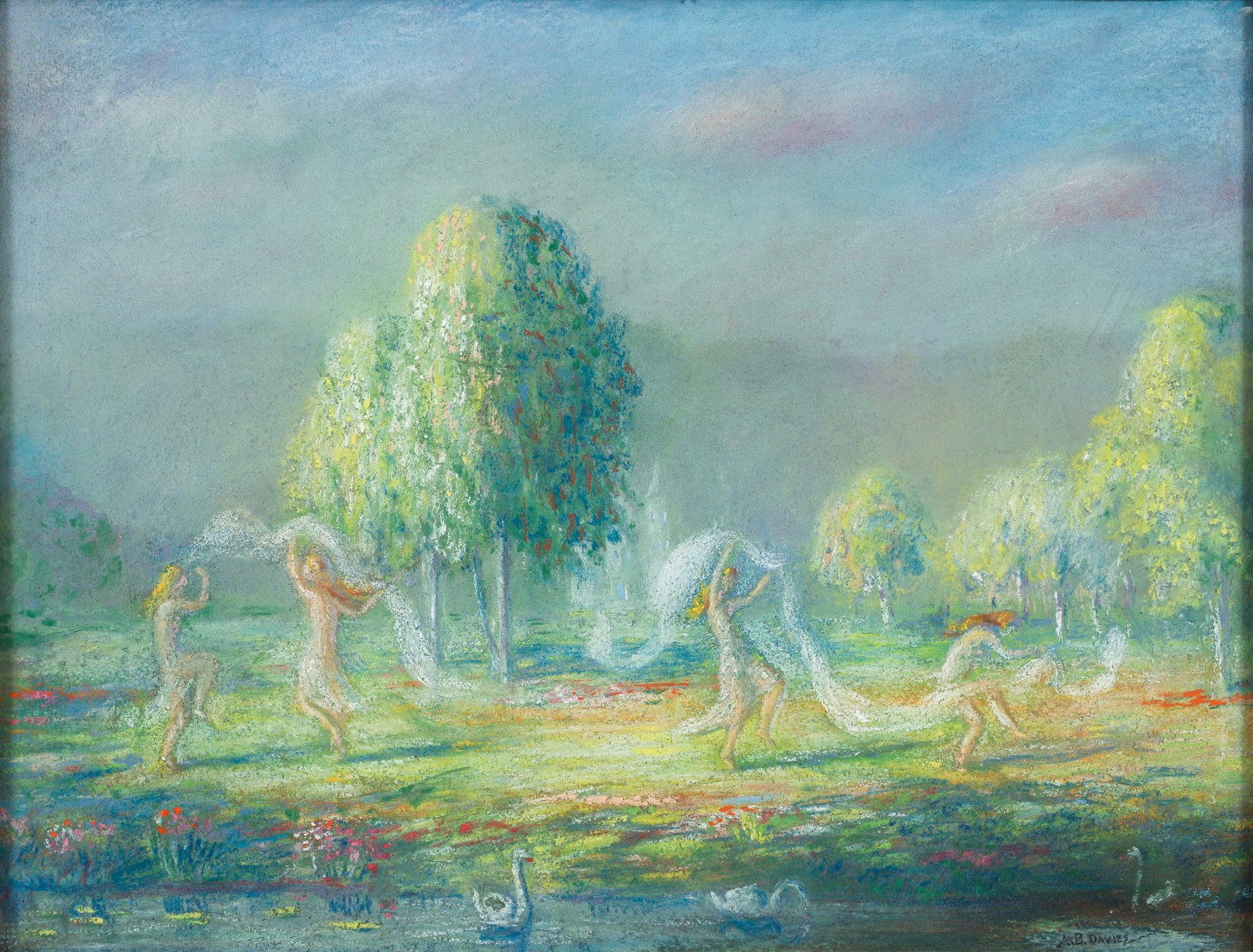 Arthur Bowen Davies Dancing Spirits Work on Paper (1 of 3)