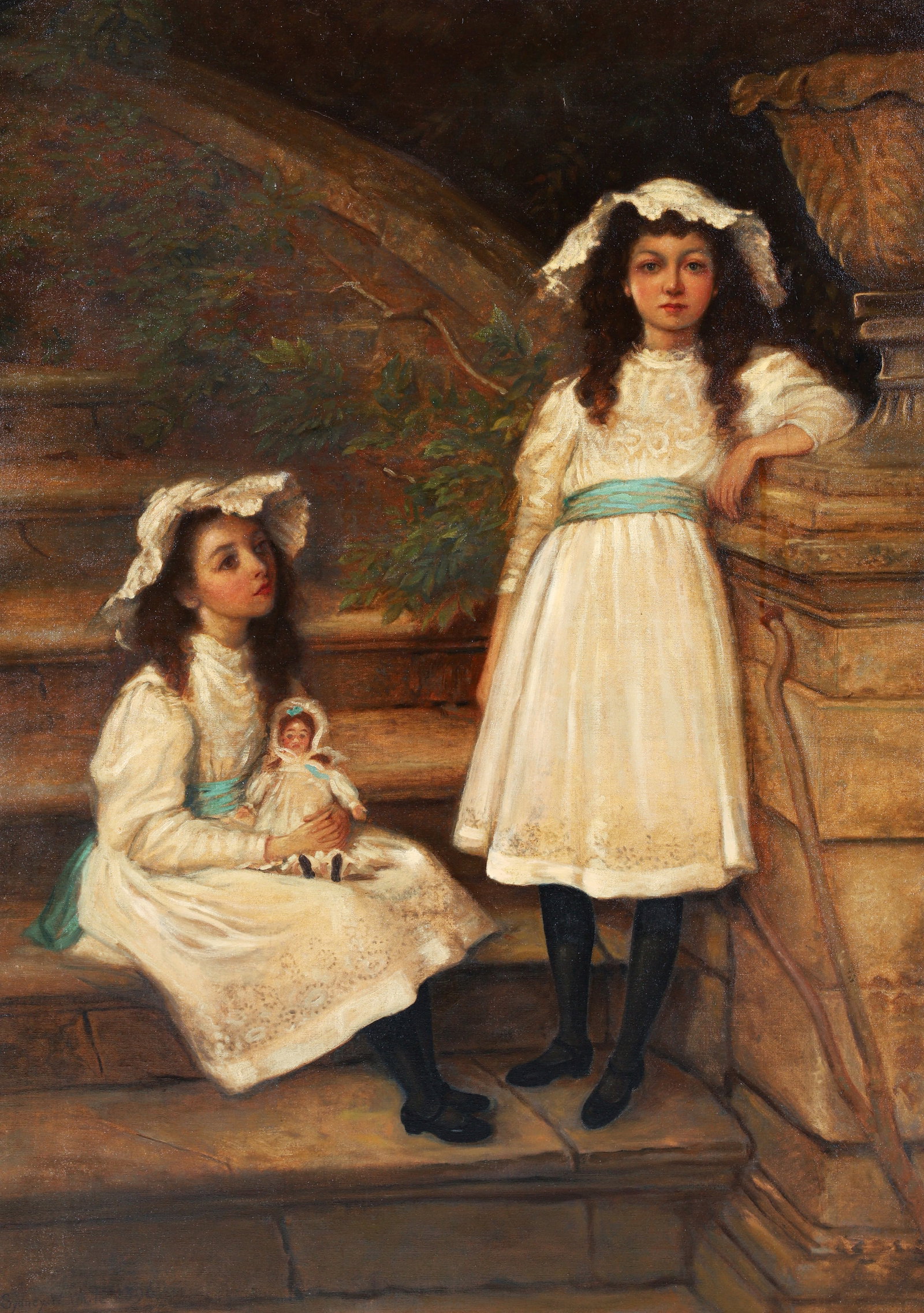 Sydney Watts White 1907 portrait of The Sisters (1 of 3)