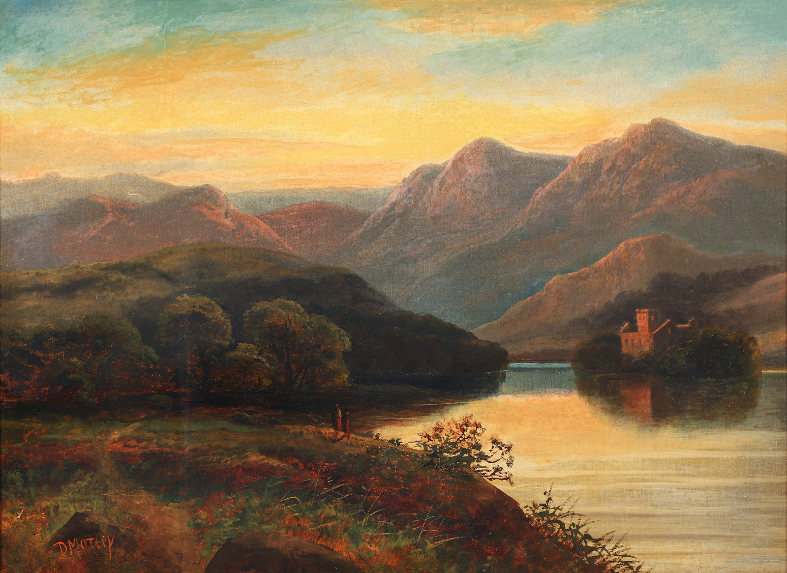 David Motley Landscape with Castle at Twilight (1 of 3)