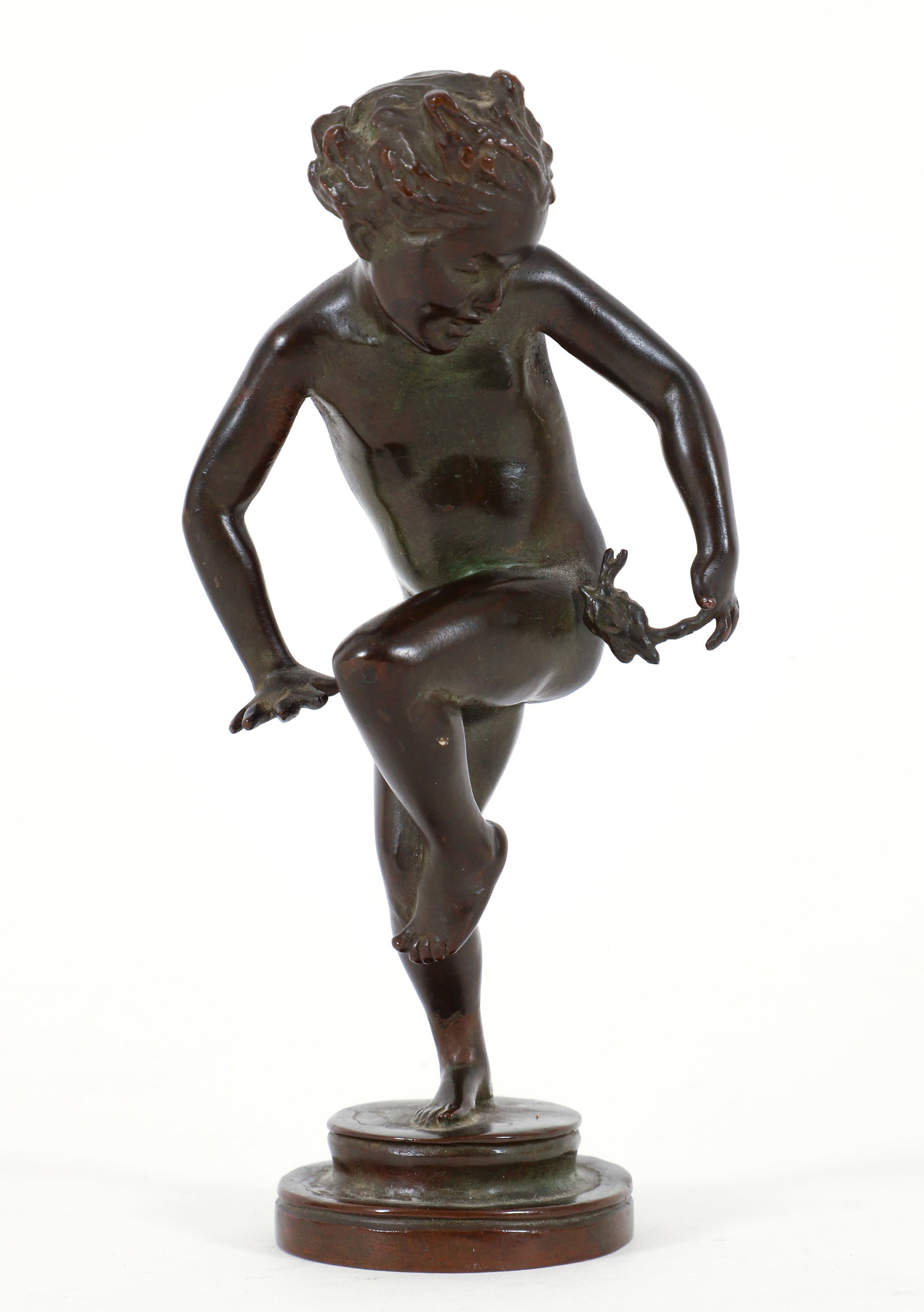 Bonnie MacLeary Bronze Ouch! circa 1930: MacLeary, Bonnie (Kramer) (American/Texas, 1890-1971), Ouch, circa 1930, cast bronze, 6 inches tall, signature on base with Gorham Foundry mark inscribed OFCW #29 on base. Born in San Antonio, Texas, 