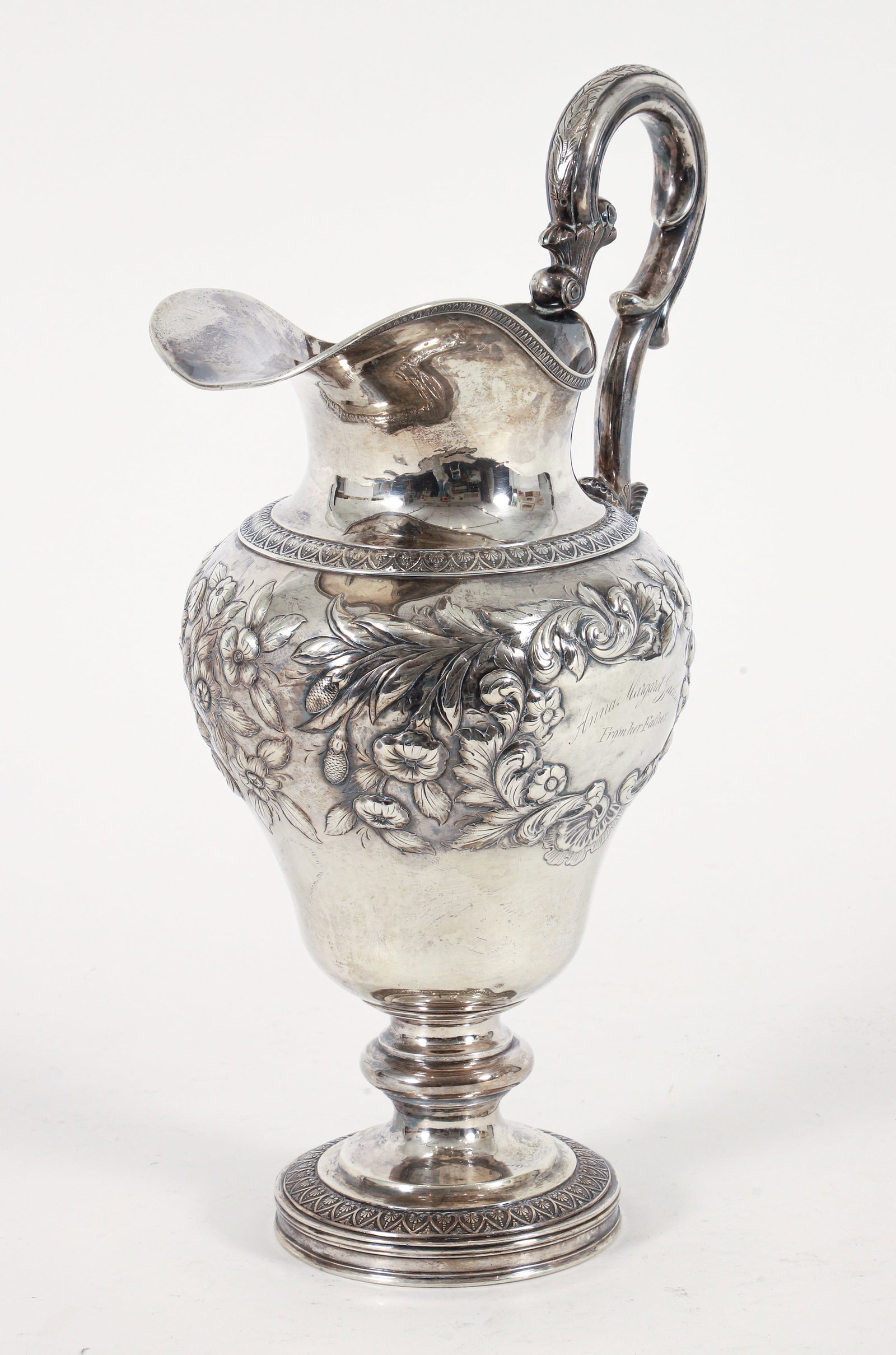 J.B. McFadden Pittsburgh Coin Silver Repousse Ewer (1 of 5)
