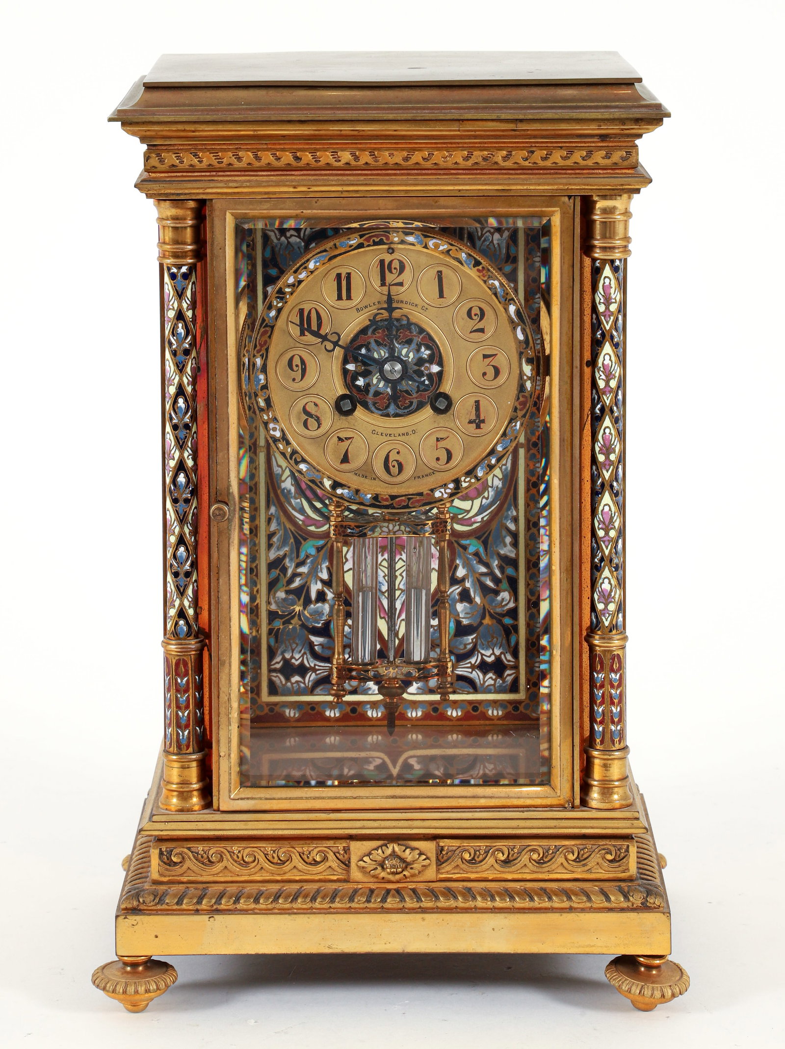 Champleve Portico Clock Japy Freres (1 of 6)