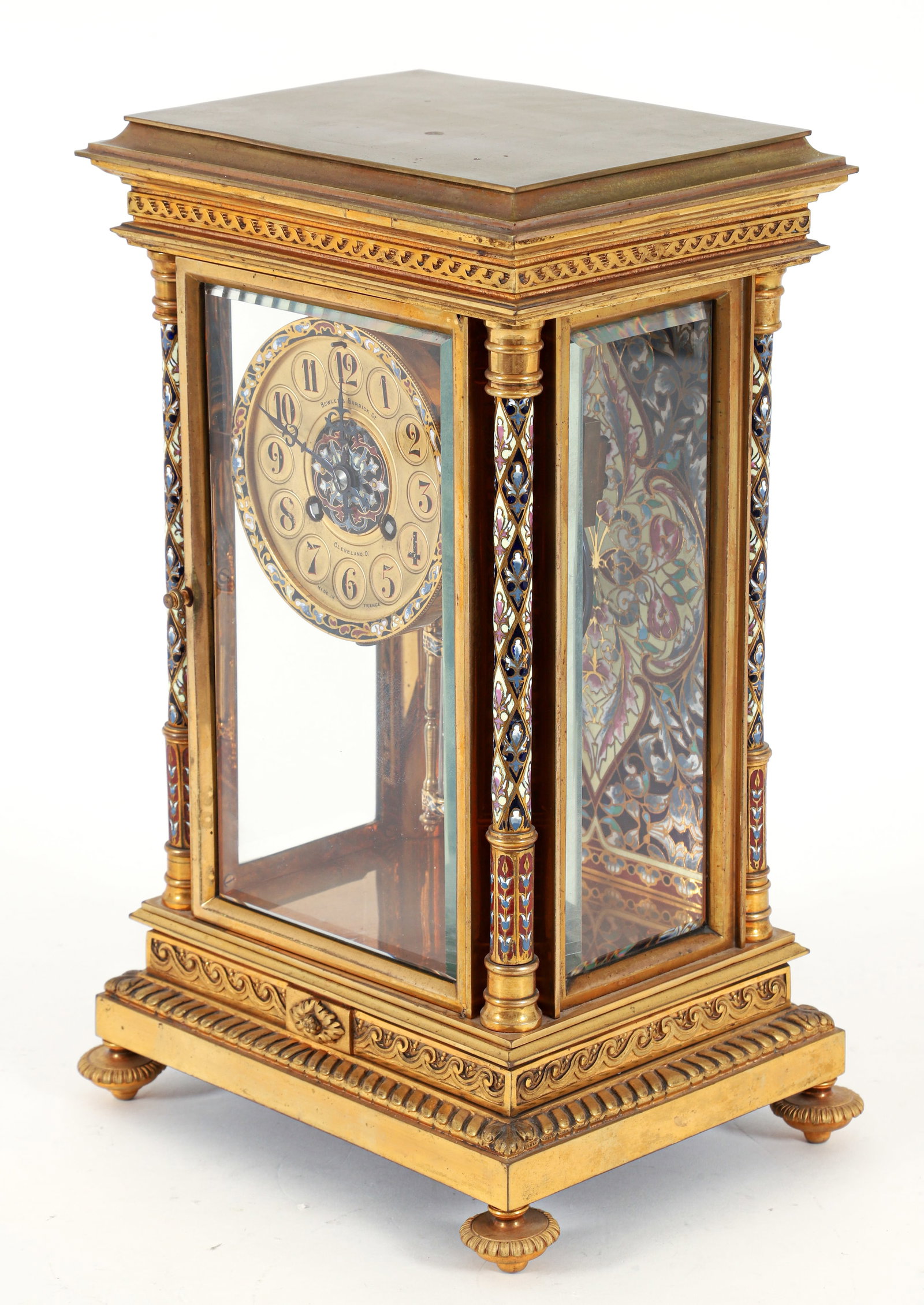 Champleve Portico Clock Japy Freres - 2