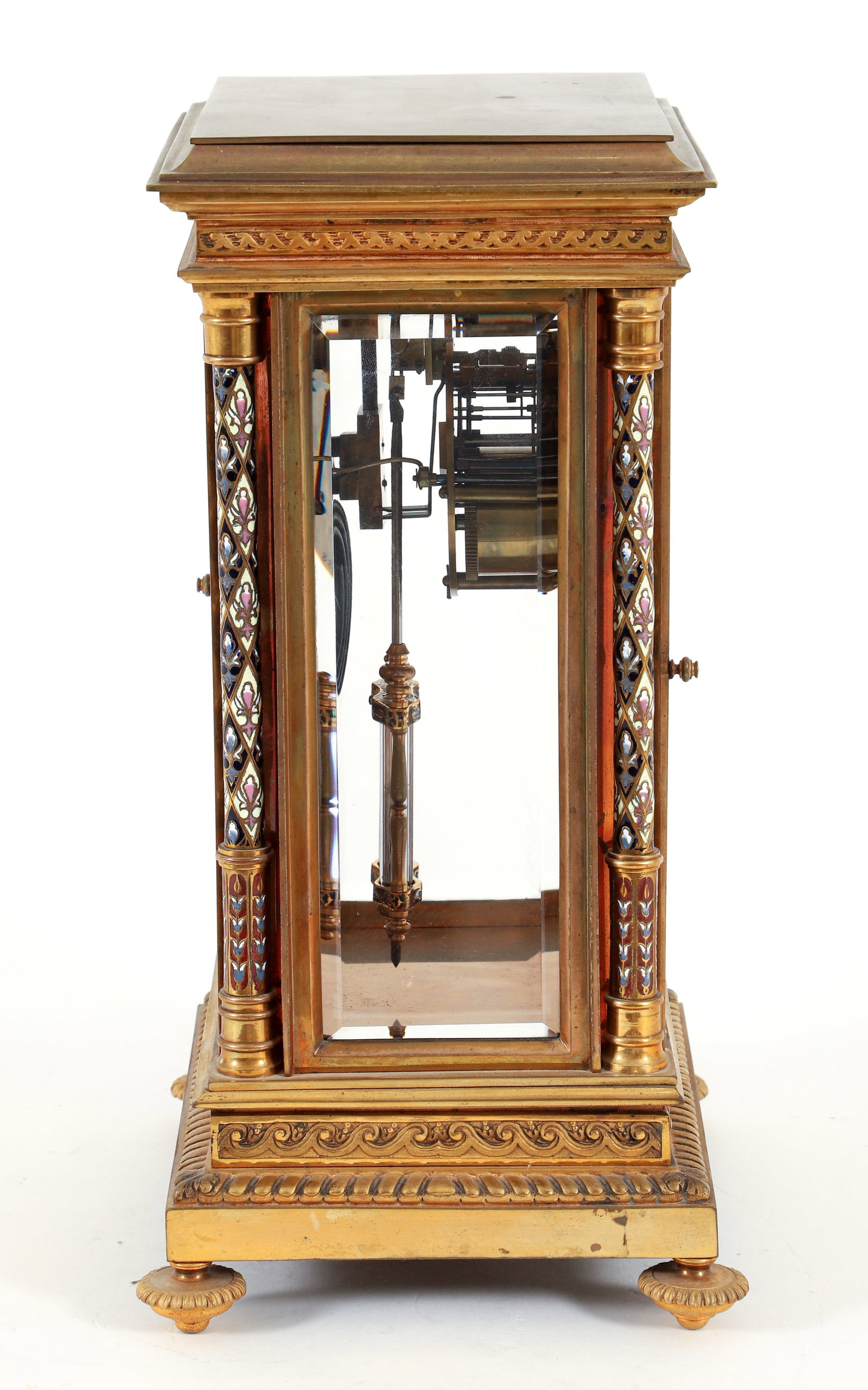 Champleve Portico Clock Japy Freres - 4