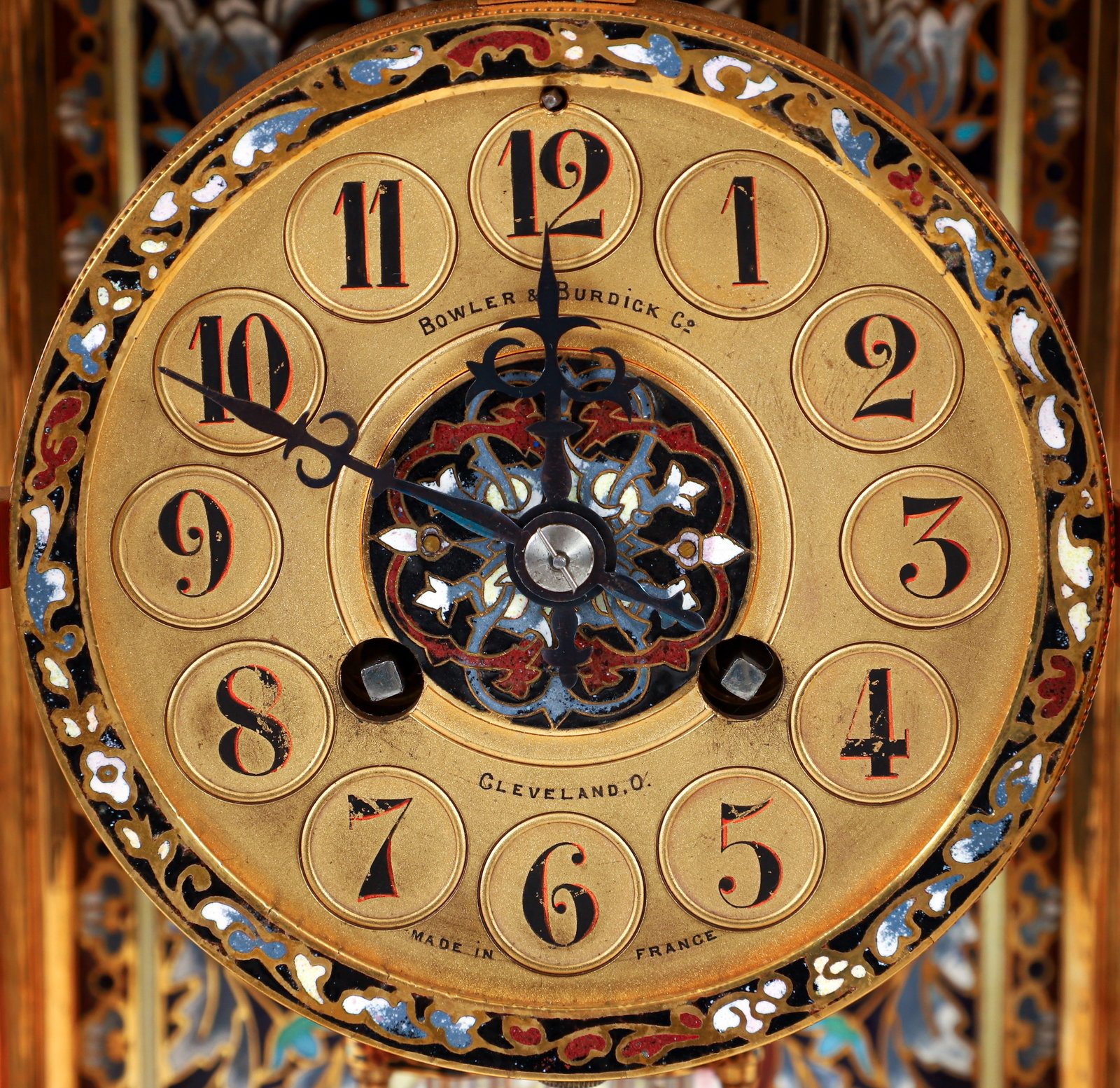 Champleve Portico Clock Japy Freres - 5
