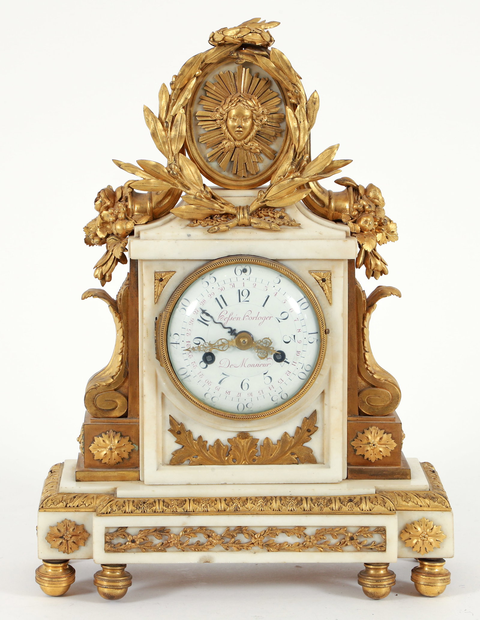 Finely Cast Louis XVI Hefsen French Mantel Clock (1 of 7)