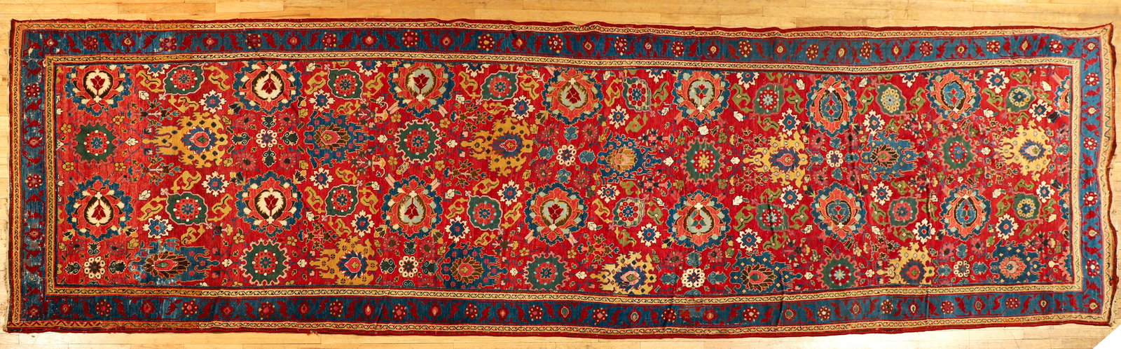 20 Foot Long Antique Persian Hallway Carpet: Antique Persian Hallway Carpet, wool, 68 x 240 inches (5.6 x 20.0 feet). Provenance: Deaccessioned from a Pittsburgh, PA institution.