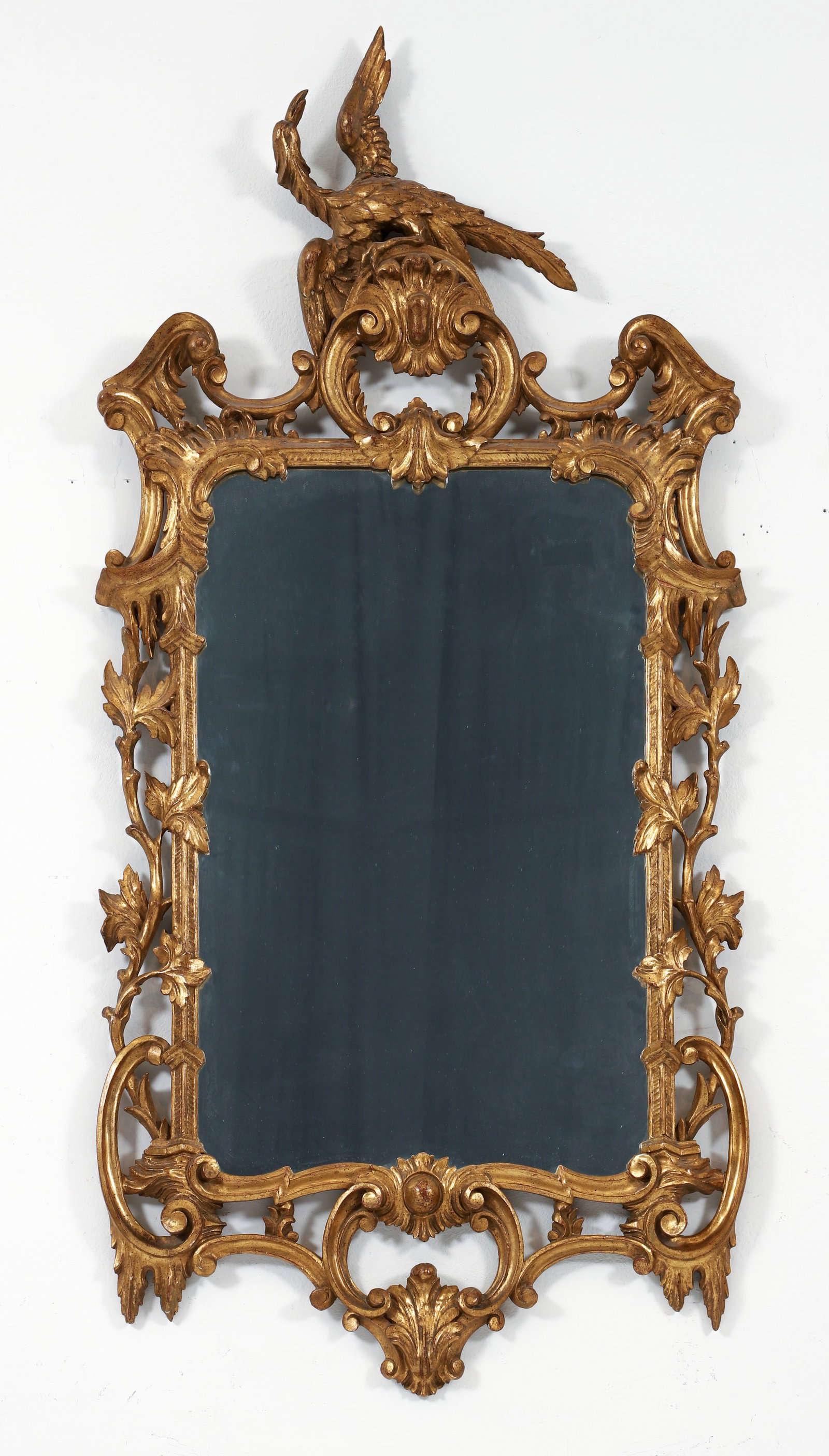 Antique Italian Carved Gilt Wood Mirror with Eagle (1 of 4)