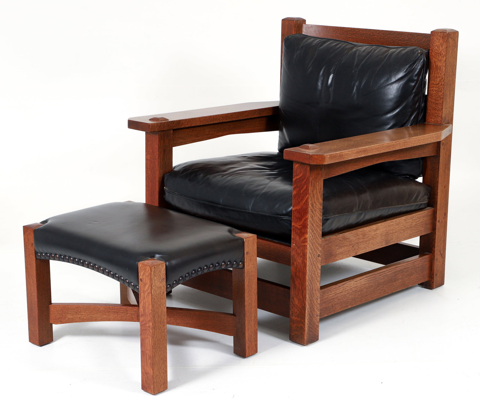 Contemporary Stickley Eastwood Craftsman Lounge Chair and Ottoman (1 of 9)