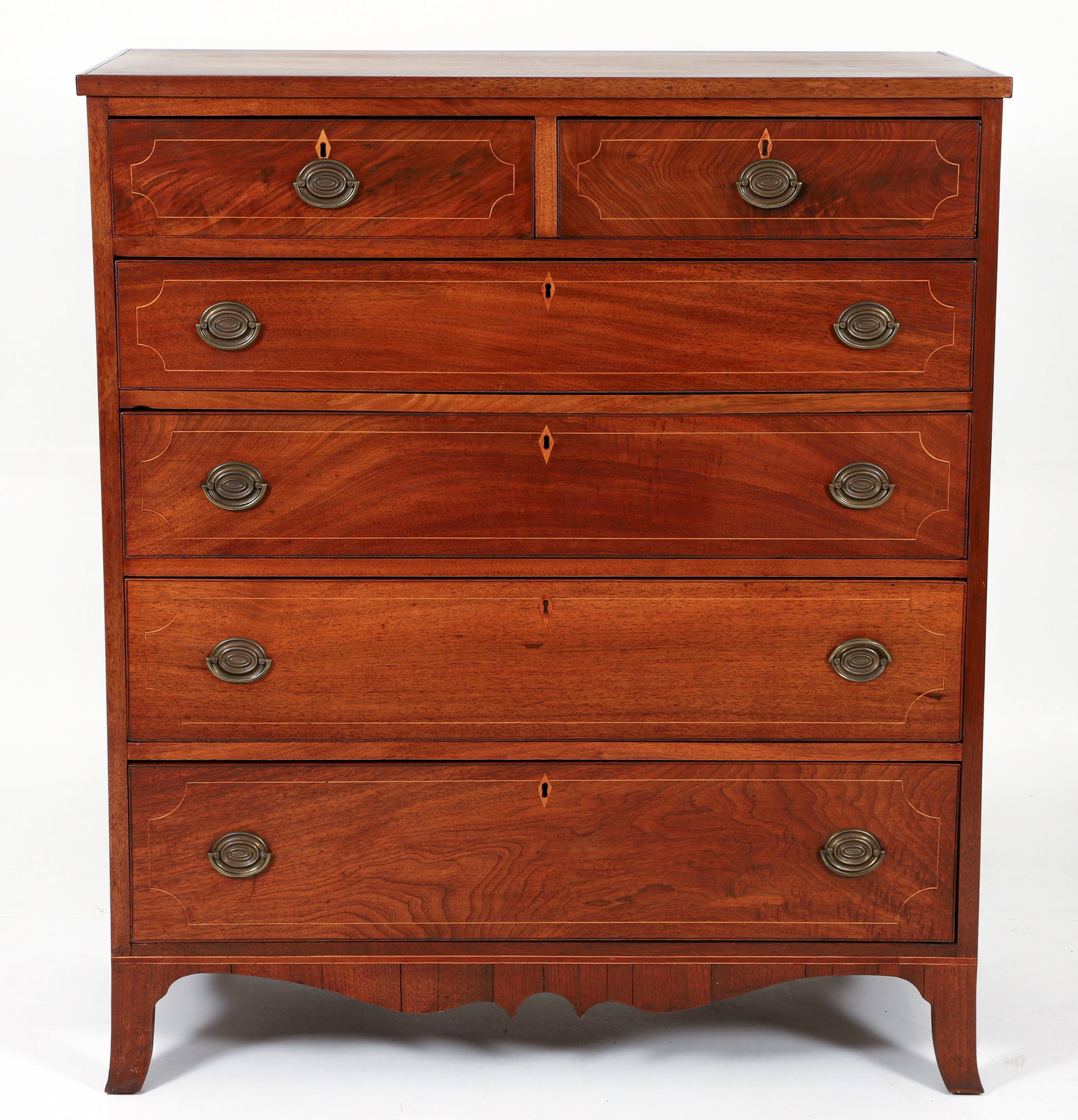 Cherry Federal Inlaid Chest of Drawers (1 of 7)