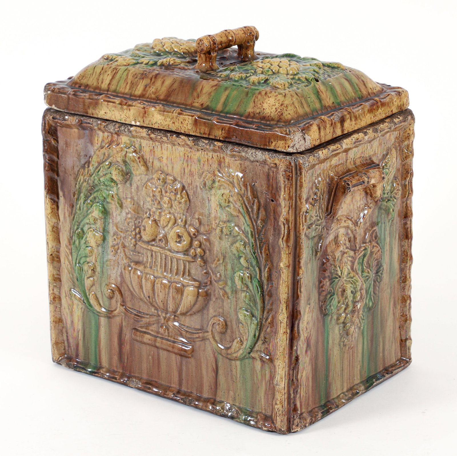19th Century Large Scottish Earthenware Bread Box (1 of 4)