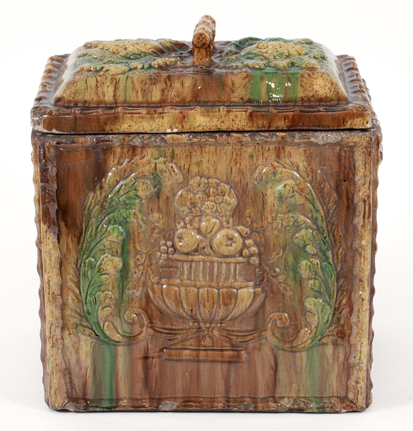 19th Century Large Scottish Earthenware Bread Box - 3
