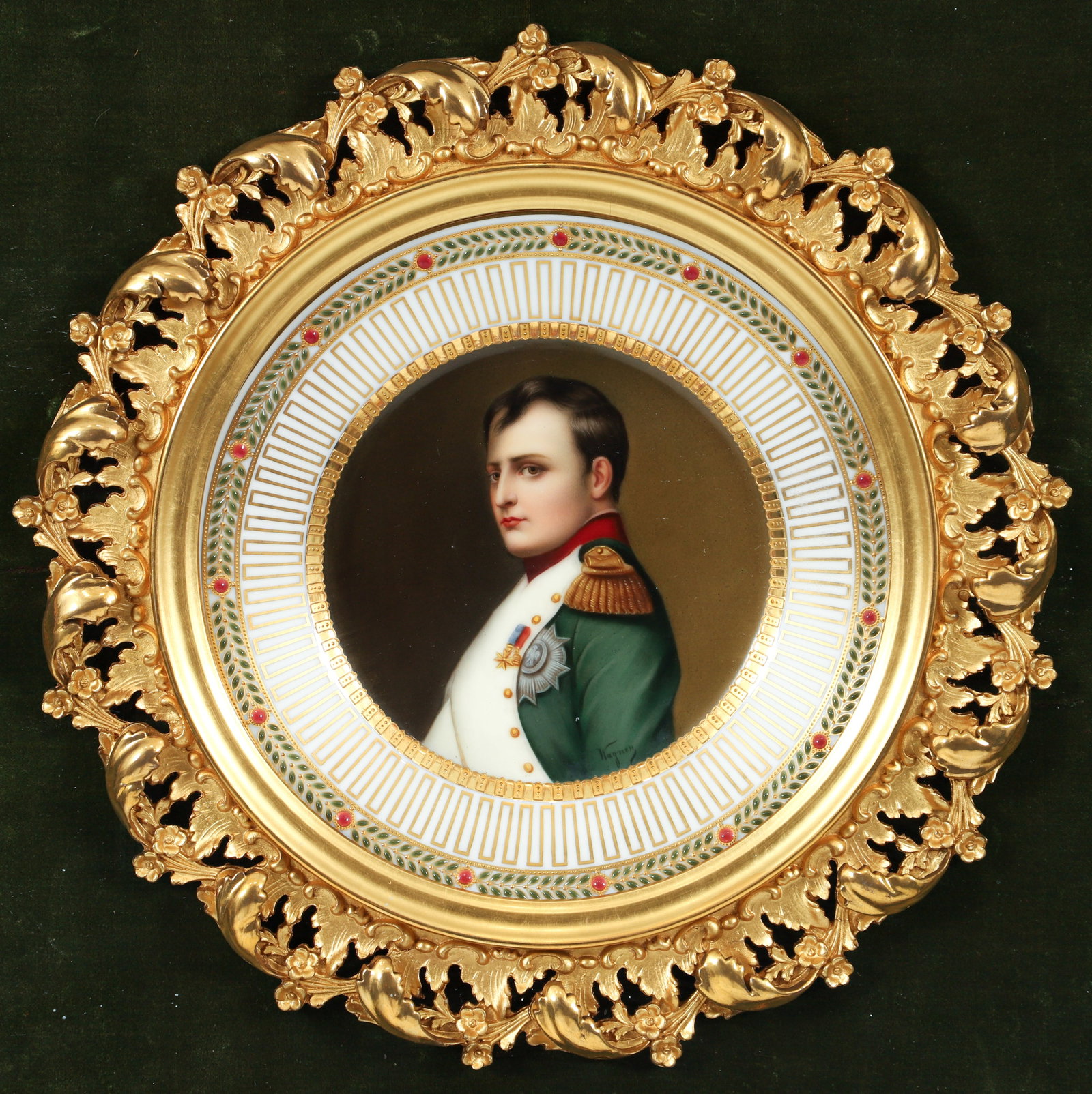Wagner Porcelain Portrait Plate Depicting Napoleon I (1 of 4)