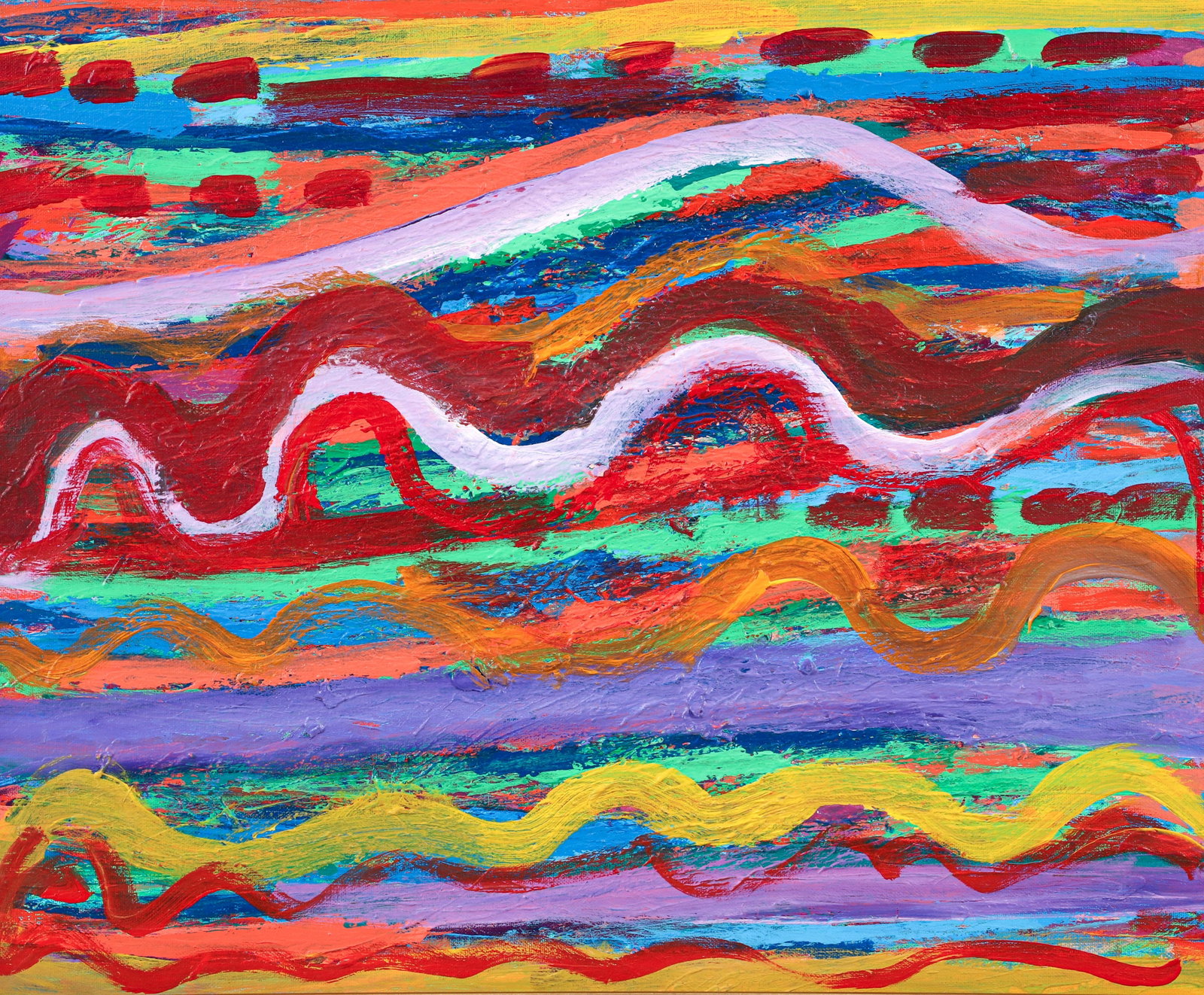 Louise Abrams Surrealist Outsider Artist Oil Painting (1 of 3)