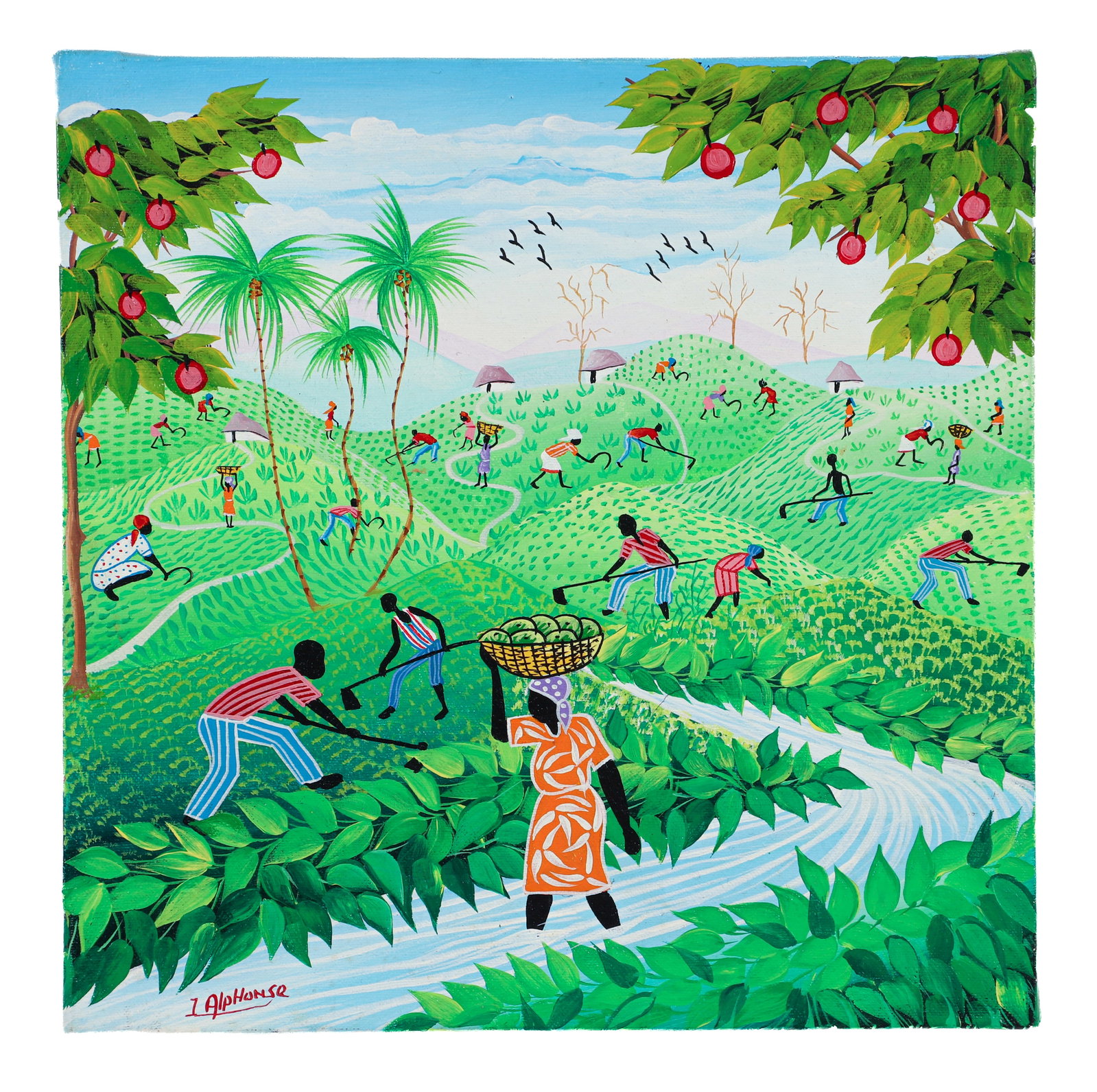 Inatace Alphonse Oil on Canvas Haitian Field (1 of 3)
