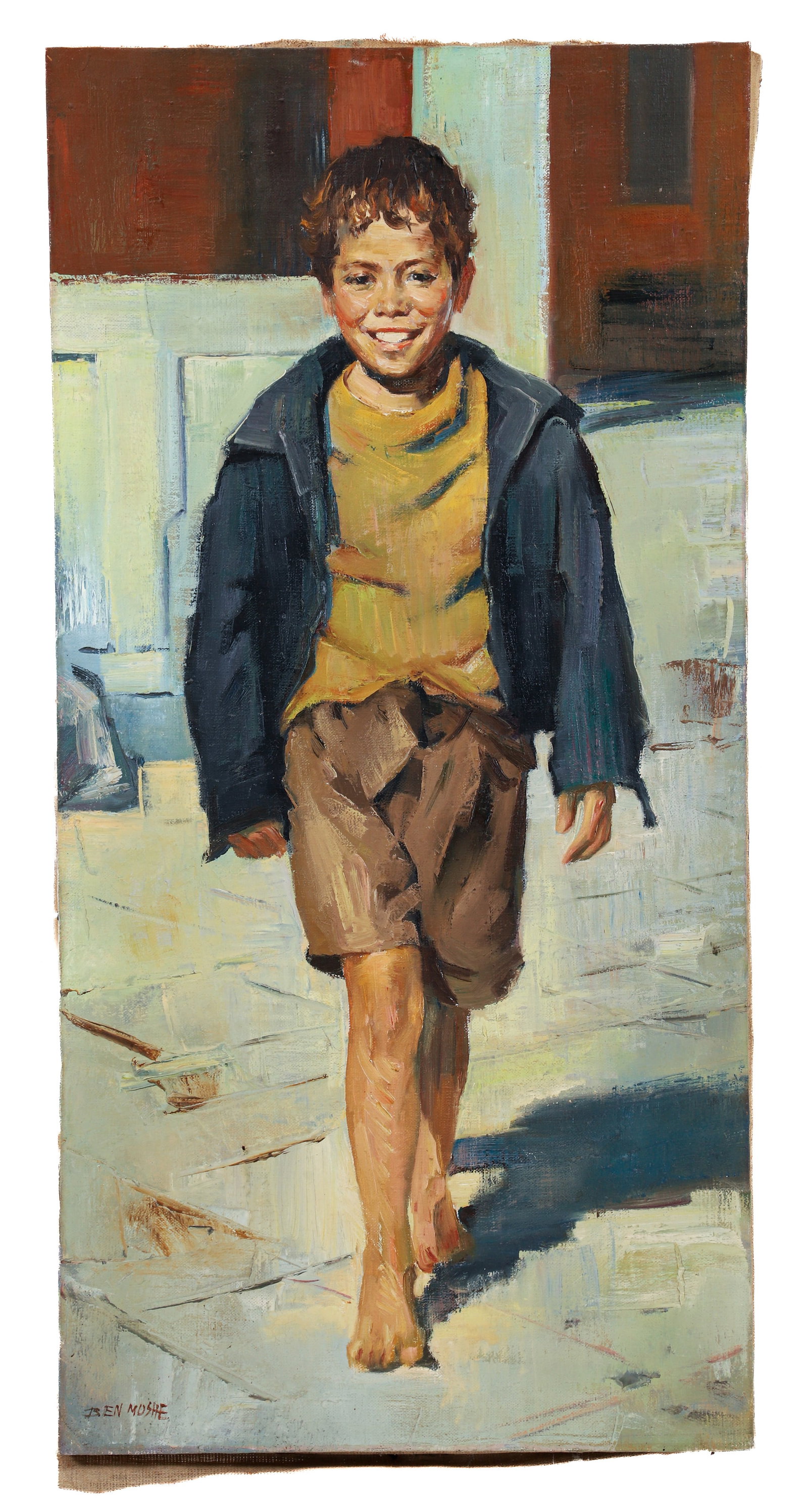 Yonna Ben Moshe oil painting Boy Walking (1 of 2)