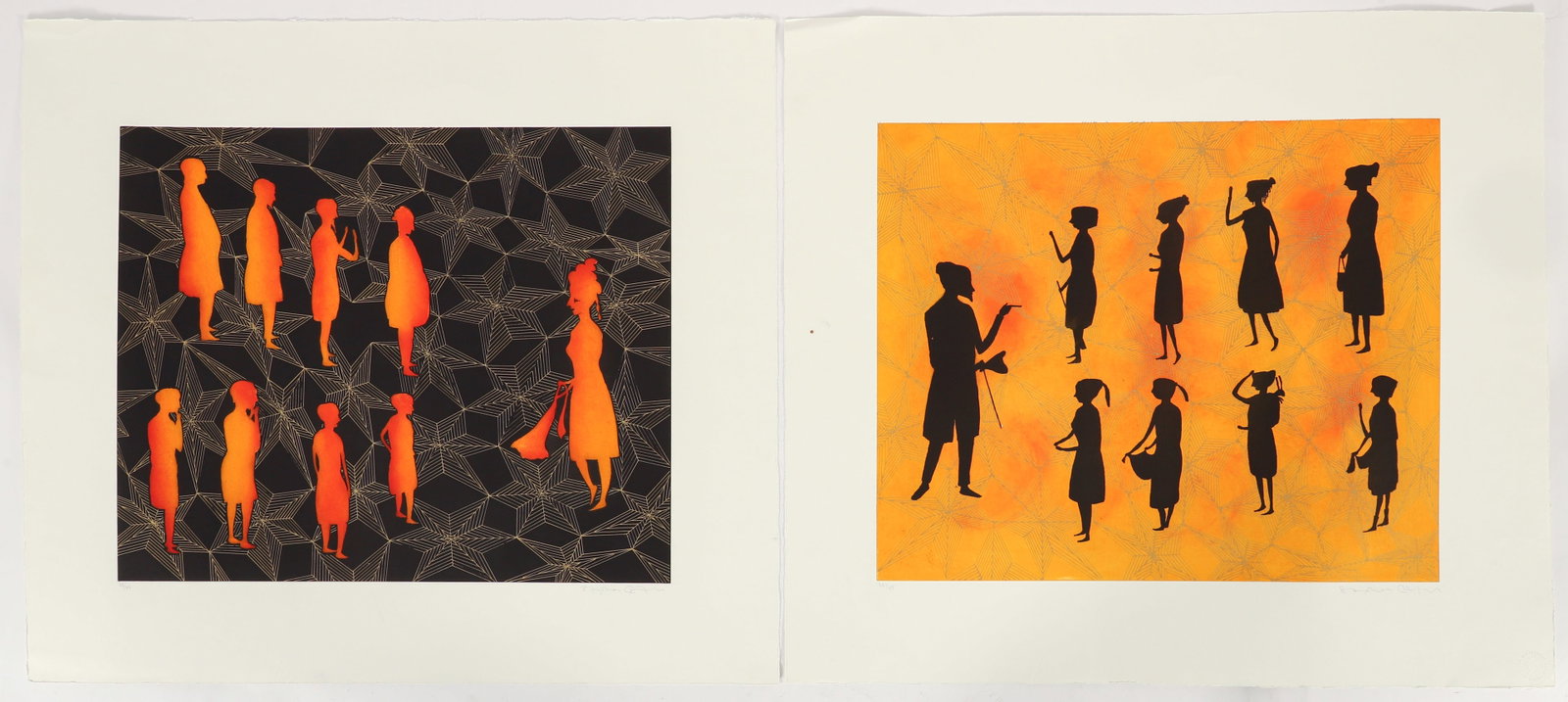 Stephen Chambers Education I and II color etchings (1 of 4)