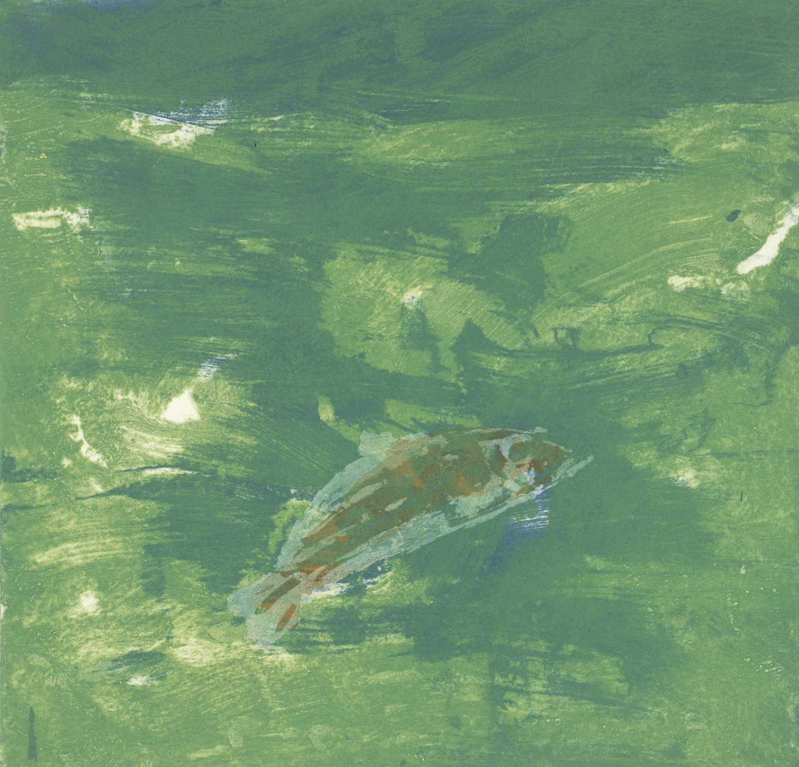Barrie Cooke HRHA 2005 aquatint Striper II: Cooke, Barrie (Irish 1931-2014), Striper II, 2005, carborundum etching, 23 x 23.5 inches, pencil signed, titled and numbered 32/45, unframed
