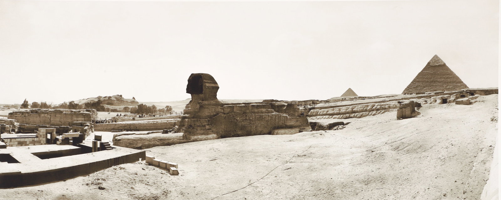 Kerry Stuart Coppin aka Olufemi Sphinx of Giza Photograph: Coppin, Kerry Stuary, aka Olufemi (American, 1953-2022), Great Sphinx of Giza, 2005-2007, photo print on heavy paper, signed and dated in pencil to the lower margin, image 15.75 x 38 inches, unframed.